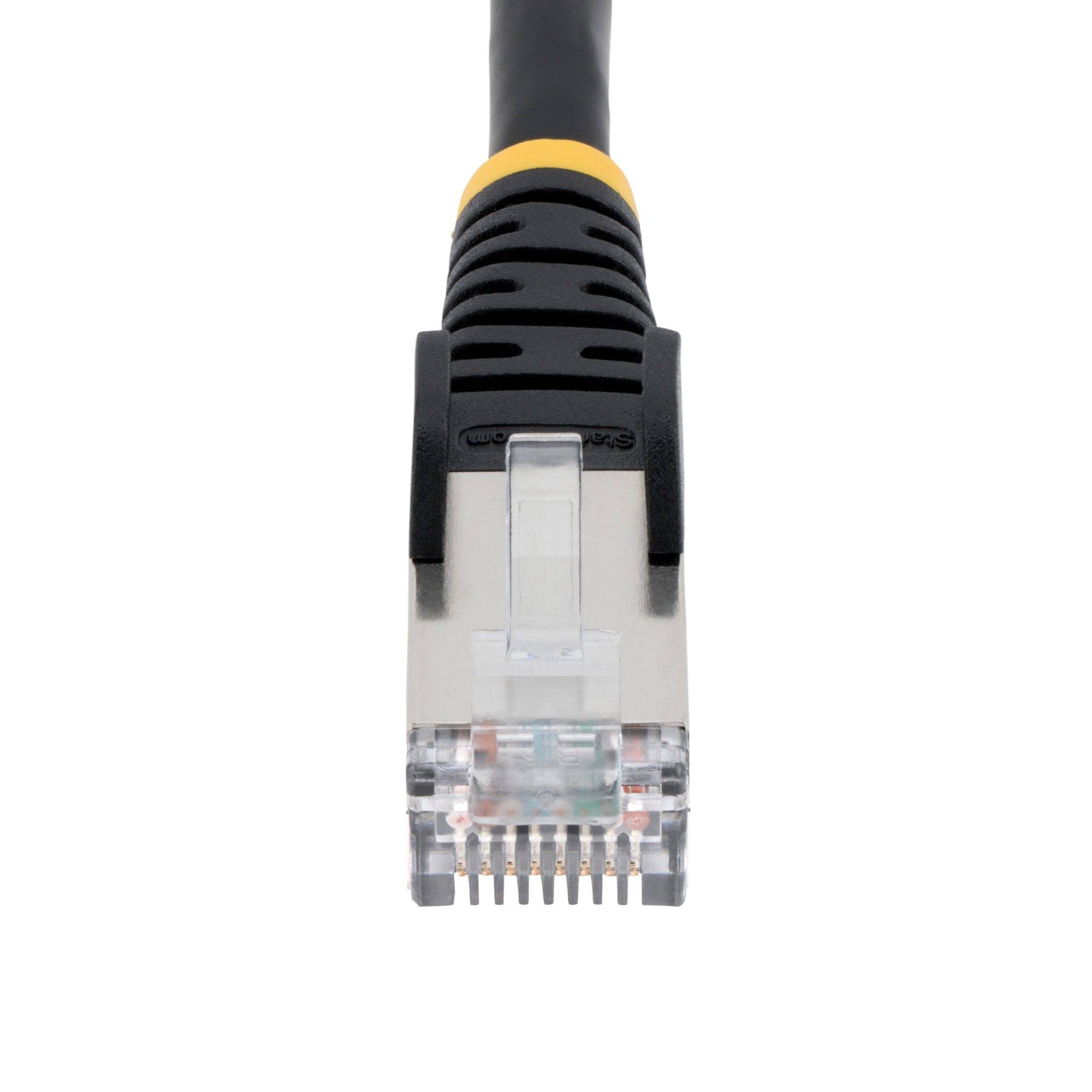 StarTech.com 1.5m CAT6a Ethernet Kabel, Zwart, Low Smoke Zero Halogen (LSZH), 10GbE 500MHz 100W PoE++ Snagless RJ-45 S/FTP Netwerk Patch Kabel met Trekontlasting, Fluke Tested/ETL