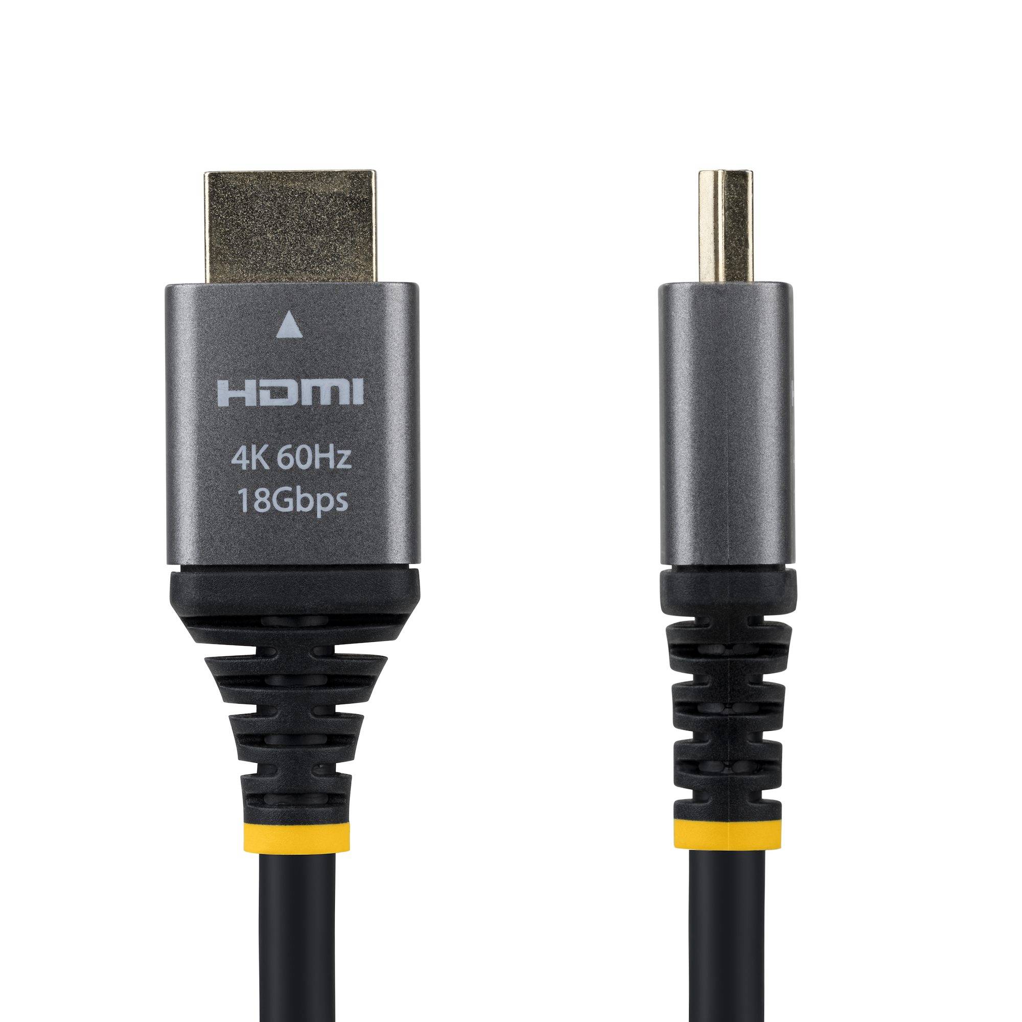 StarTech.com 1,5m Premium Gecertificeerde High Speed HDMI Kabel, 4K 60Hz/1440p 144Hz, HDMI 2.0 Kabel, HDR10/ARC, 18Gbps, 4K HDMI, Monitor/TV/Display, TPE-mantel