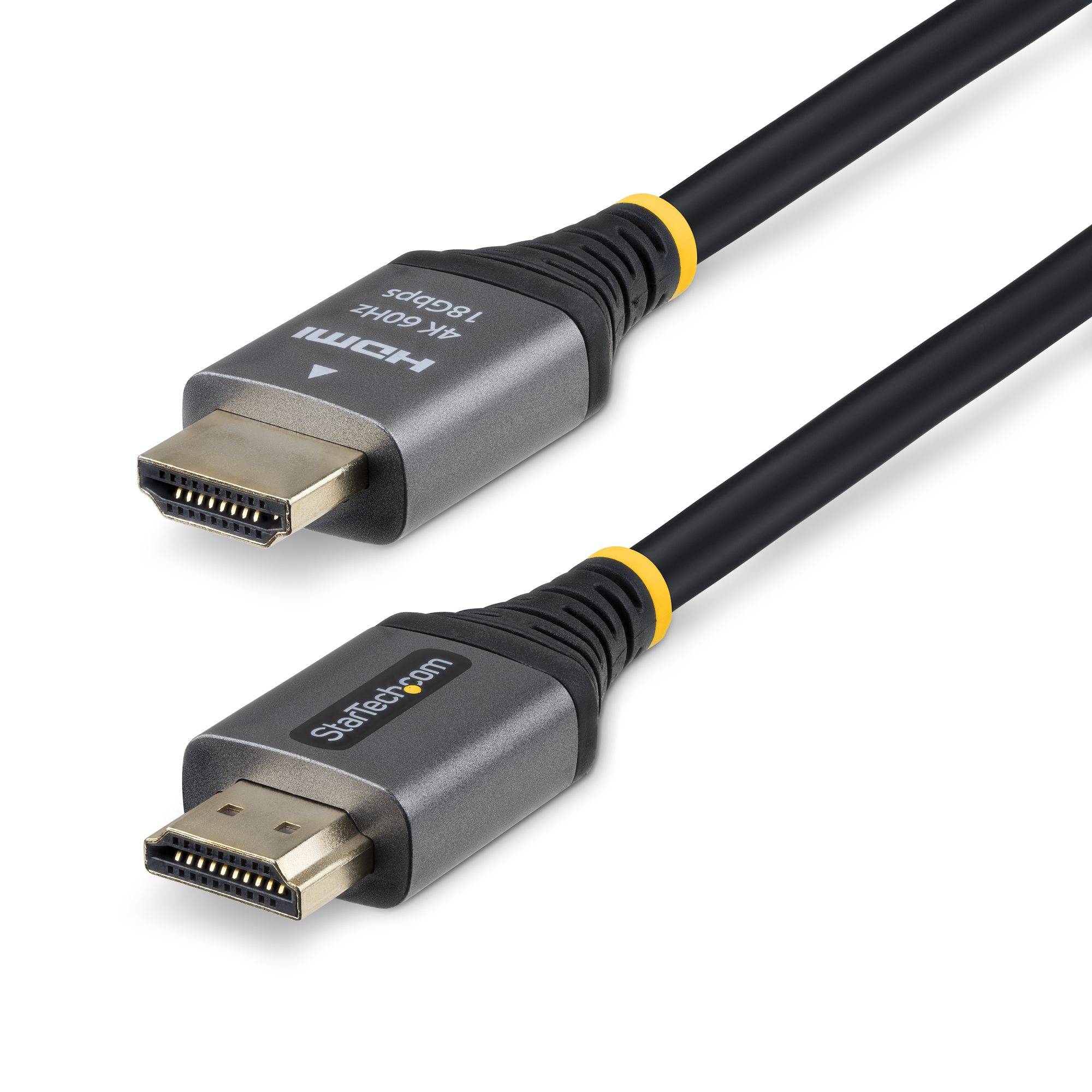 StarTech.com 1,5m Premium Gecertificeerde High Speed HDMI Kabel, 4K 60Hz/1440p 144Hz, HDMI 2.0 Kabel, HDR10/ARC, 18Gbps, 4K HDMI, Monitor/TV/Display, TPE-mantel