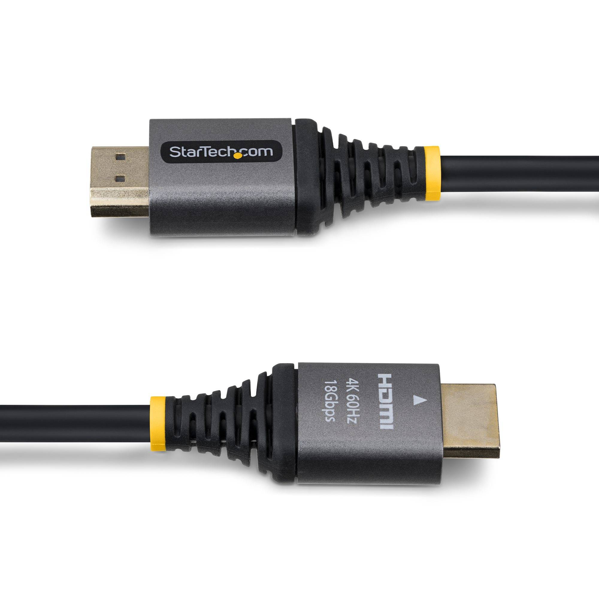 StarTech.com 1,5m Premium Gecertificeerde High Speed HDMI Kabel, 4K 60Hz/1440p 144Hz, HDMI 2.0 Kabel, HDR10/ARC, 18Gbps, 4K HDMI, Monitor/TV/Display, TPE-mantel