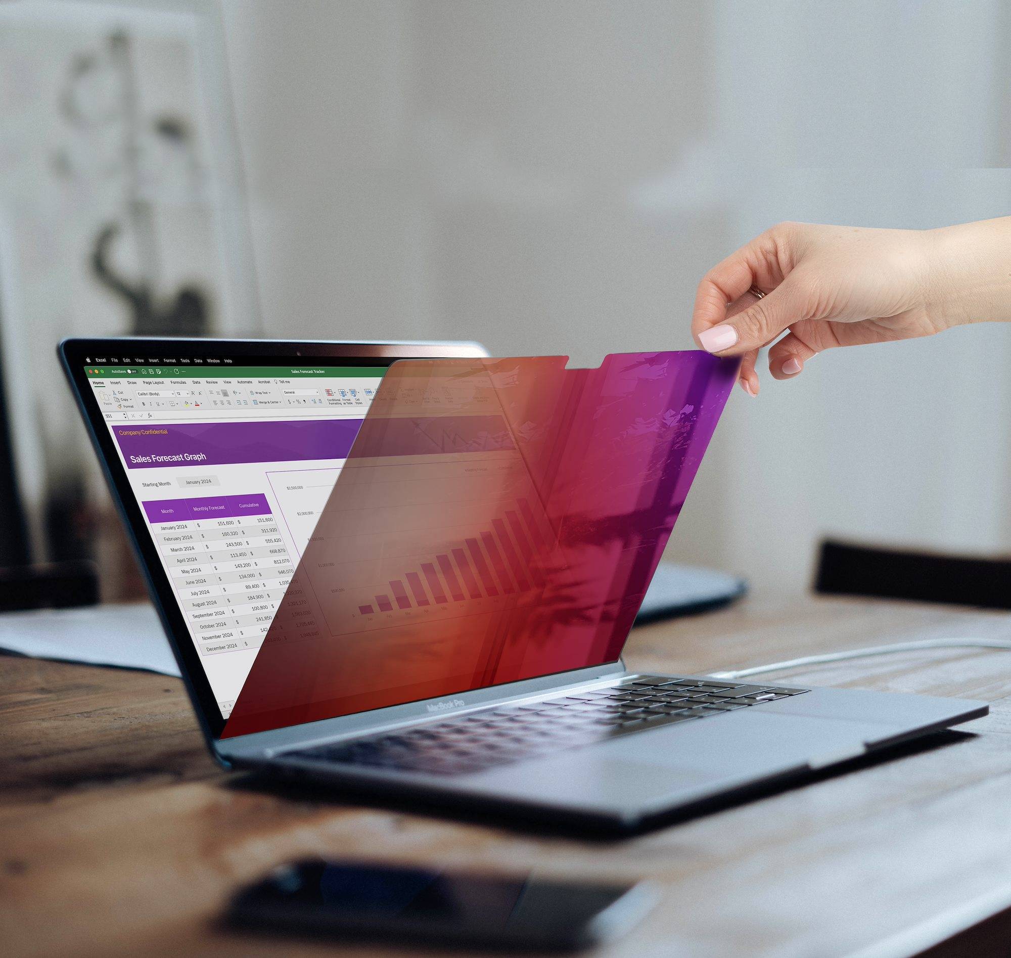 StarTech.com 16-inch Macbook Pro 21/23 Laptop Privacy Filter, Anti-Glans Privacyscherm met 51% Blauw Licht Reductie, Monitor Screen Protector met +/- 30 grad. Kijkhoek, Omkeerbare Matte/Glanzende zijden