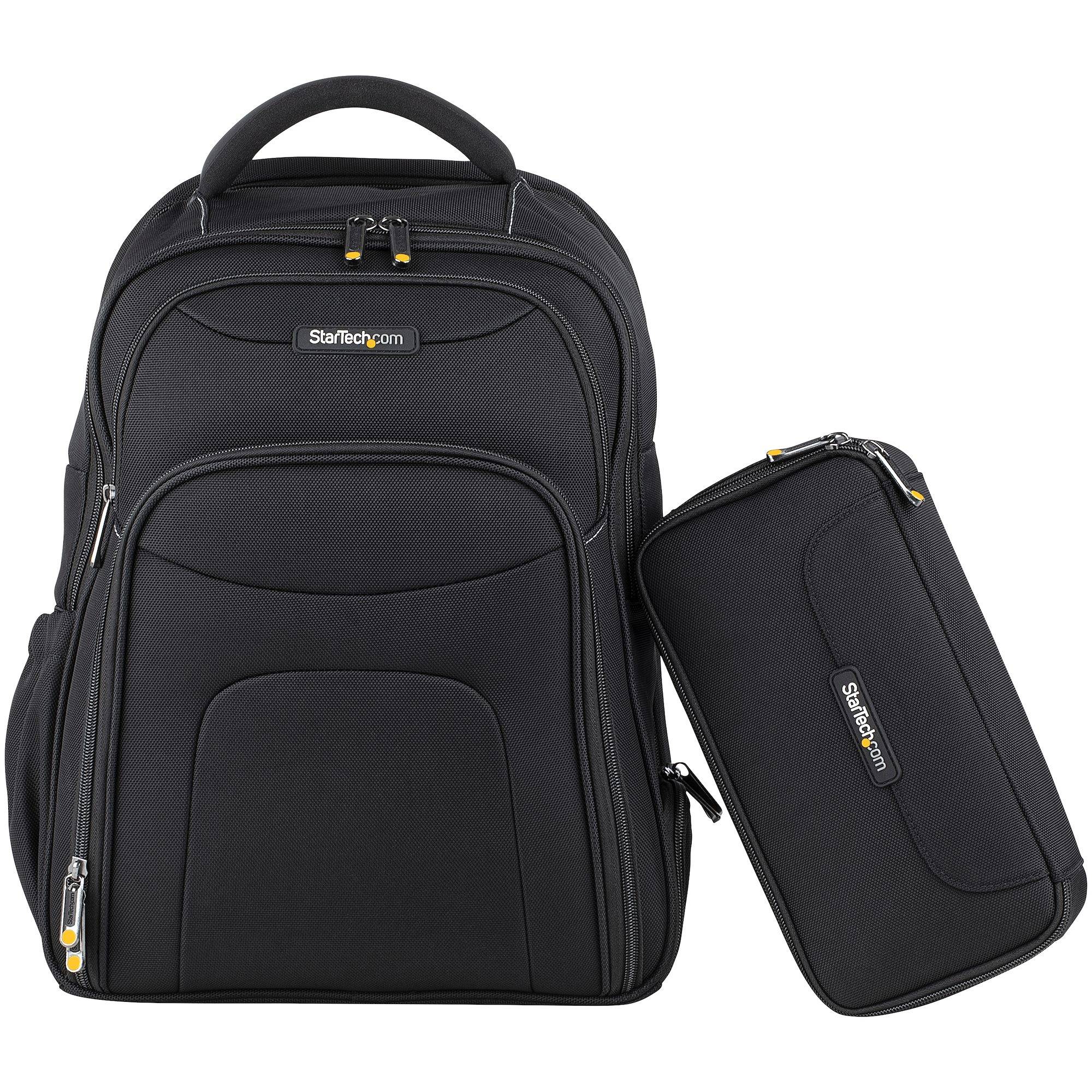 StarTech.com 17.3" Laptop Rugzak met Verwijderbare Opbergtas voor Accessoires, Professionele IT Tech Backpack, Werk/Reizen/Pendelen, Ergonomische Computer Tas, Duurzaam Ballistisch Nylon, Notebook/Tablet Vakken