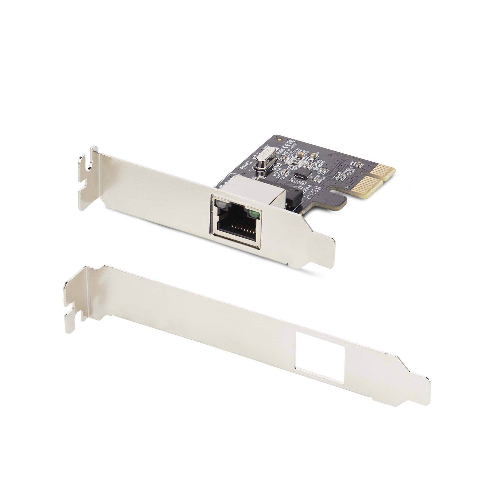 StarTech.com 1-Port Gigabit PCIe Ethernet Adapter Kaart, Low-Profile Netwerkkaart, 10/100/1000Mbps PCI Express NIC, Realtek RTL8111H, Windows en Linux, TAA