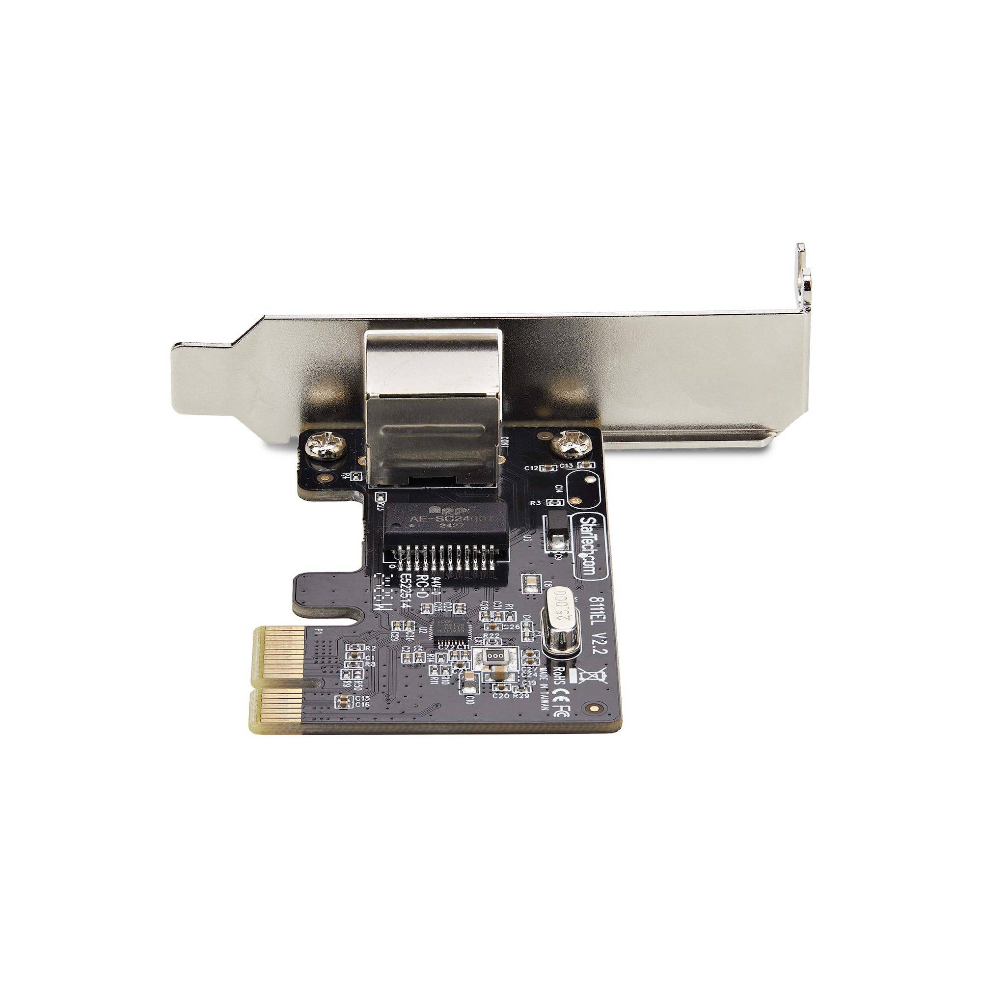 StarTech.com 1-Port Gigabit PCIe Ethernet Adapter Kaart, Low-Profile Netwerkkaart, 10/100/1000Mbps PCI Express NIC, Realtek RTL8111H, Windows en Linux, TAA