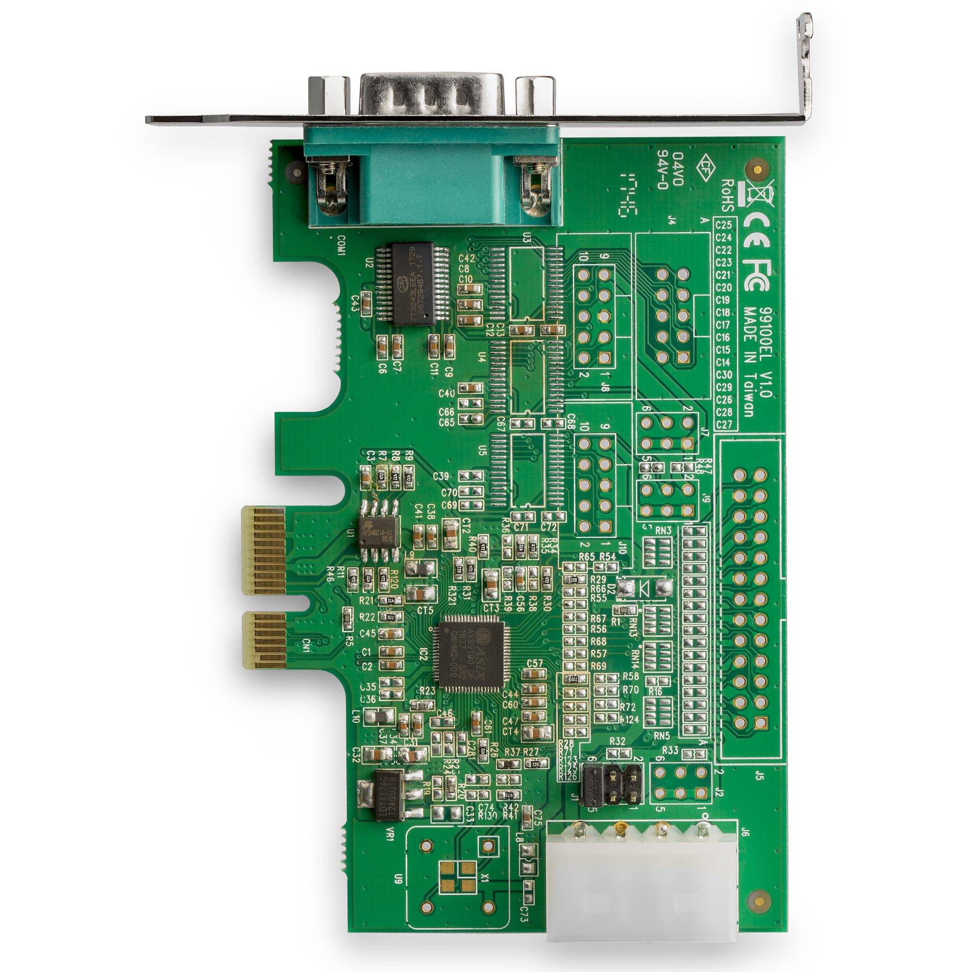 StarTech.com 1-port PCI Express RS232 Serial Adapter Kaart, PCIe RS232 Serial Host Controller Kaart, PCIe naar Serieel DB9, 16950 UART, Low Profile Uitbreidingskaart, Windows & Linux