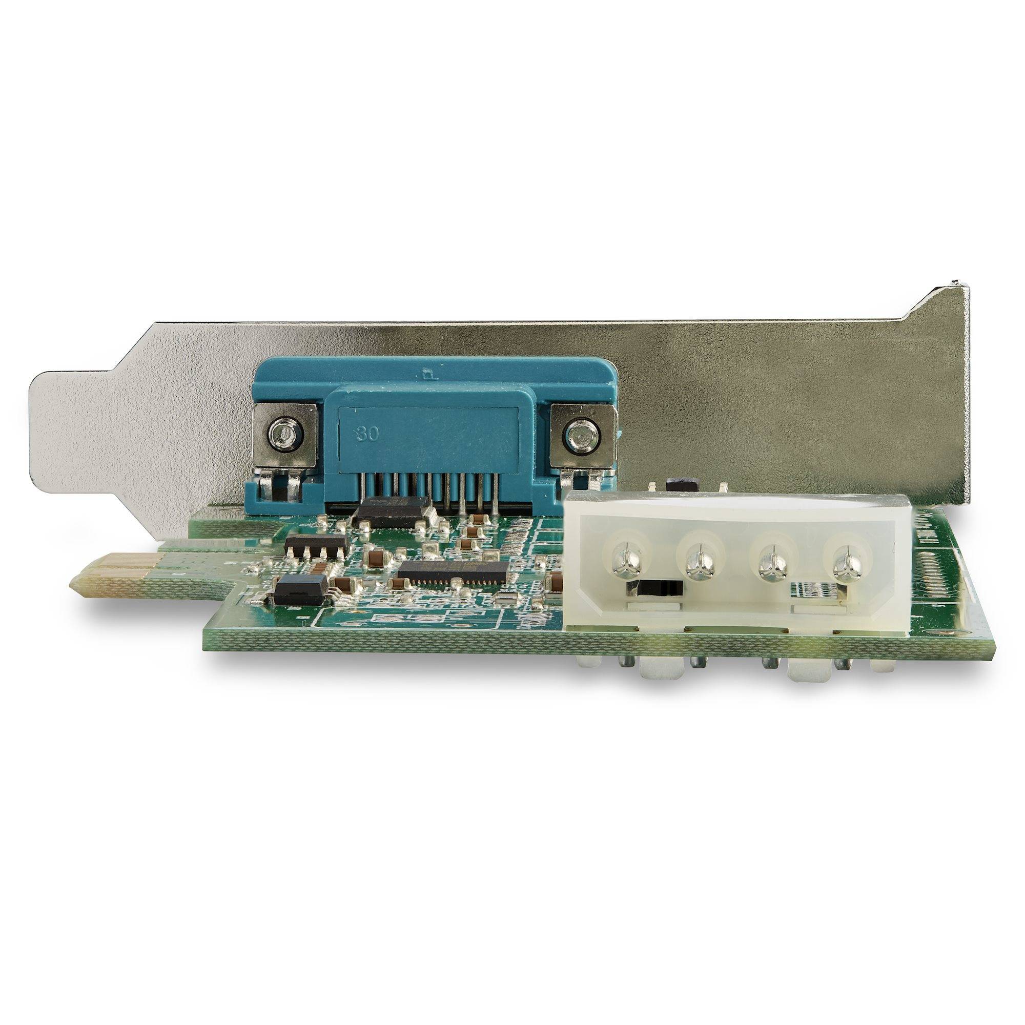 StarTech.com 1-port PCI Express RS232 Serial Adapter Kaart, PCIe RS232 Serial Host Controller Kaart, PCIe naar Serieel DB9, 16950 UART, Low Profile Uitbreidingskaart, Windows & Linux