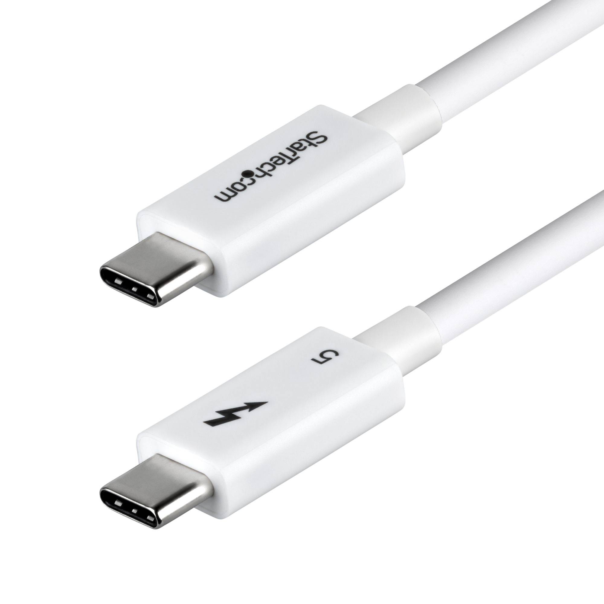 StarTech.com 1m Thunderbolt 5 Kabel, 80Gbps/Tot 120Gbps, 240W PD, 8K 60Hz, Gecertificeerde Thunderbolt Kabel, Compatibel met Thunderbolt 4/USB4/USB-C, Wit