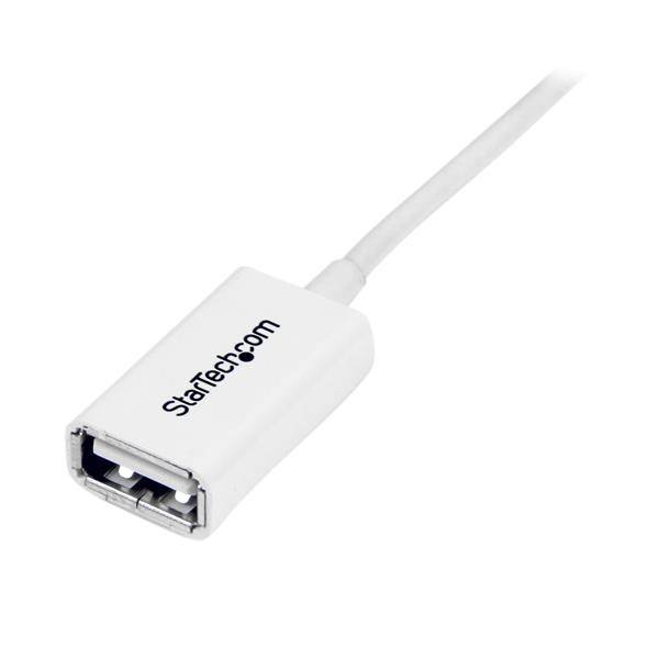 StarTech.com 1 m witte USB 2.0-verlengkabel A-naar-A M/F