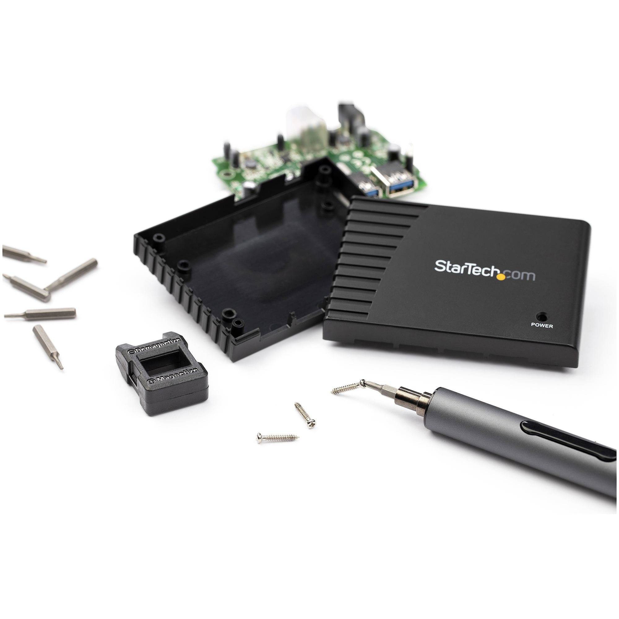 StarTech.com 20 Bit Elektrische Precisie Schroevendraaier Set - Mini Schroevendraaier op Batterij voor Laptop, Computer, Tablet, Telefoon & Electronica Reparatie - Magnetisch - Draadloos