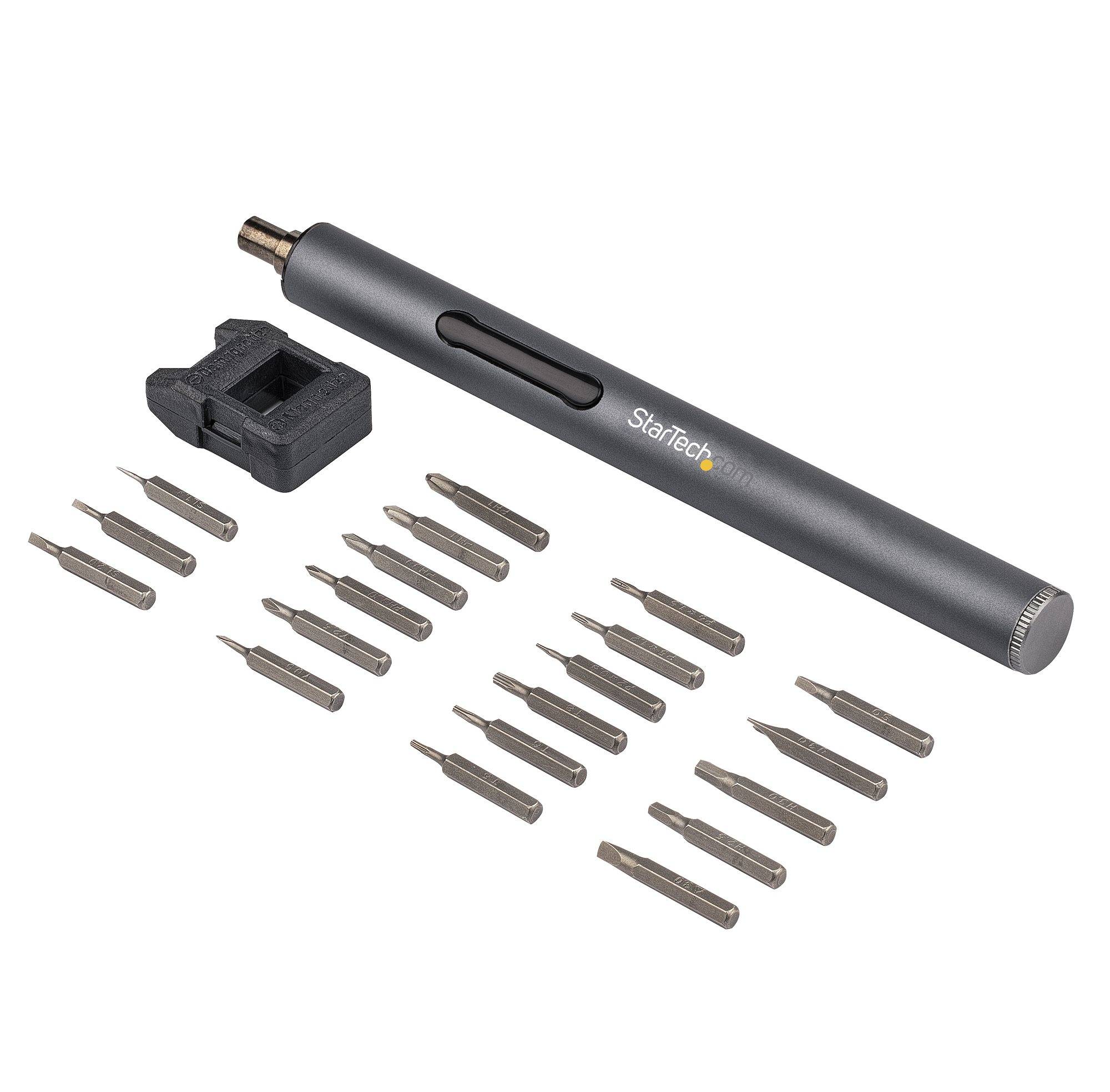 StarTech.com 20 Bit Elektrische Precisie Schroevendraaier Set - Mini Schroevendraaier op Batterij voor Laptop, Computer, Tablet, Telefoon & Electronica Reparatie - Magnetisch - Draadloos