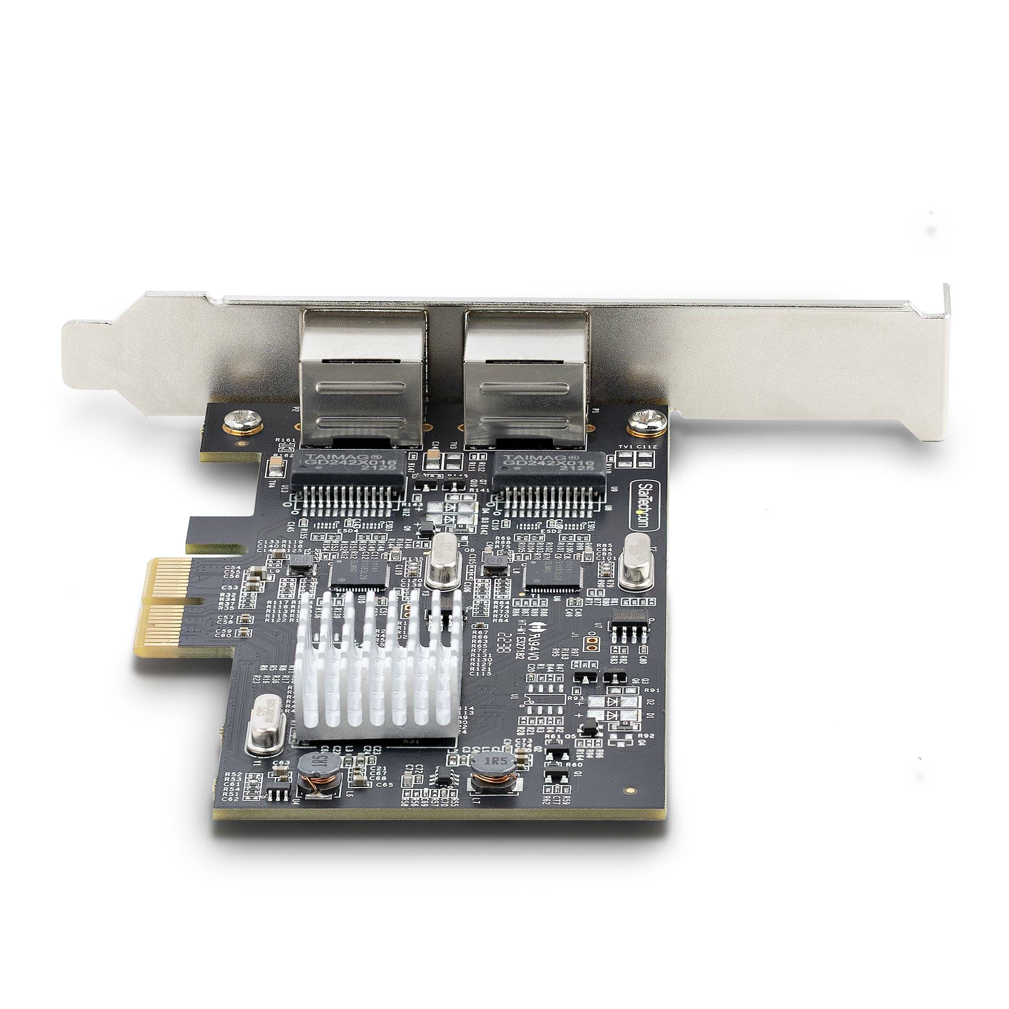 StarTech.com 2-Port 2.5Gbps NBASE-T PCIe Netwerkkaart, Intel I225-V, Dual-Port Computer Ethernet Adapter, Multi-Gigabit NIC, PCI Express Server LAN Kaart, Desktop Ethernet Interface