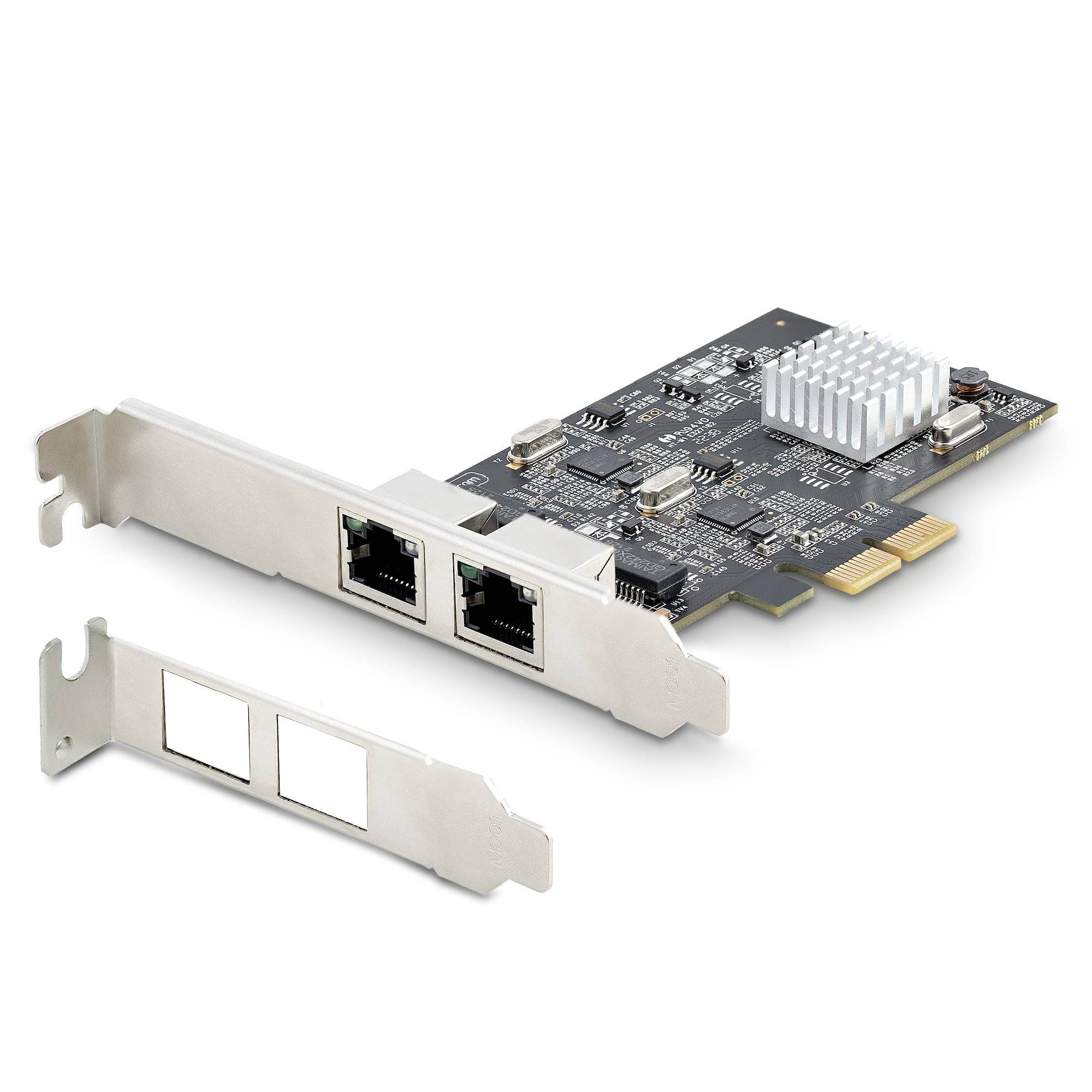 StarTech.com 2-Port 2.5Gbps NBASE-T PCIe Netwerkkaart, Intel I225-V, Dual-Port Computer Ethernet Adapter, Multi-Gigabit NIC, PCI Express Server LAN Kaart, Desktop Ethernet Interface