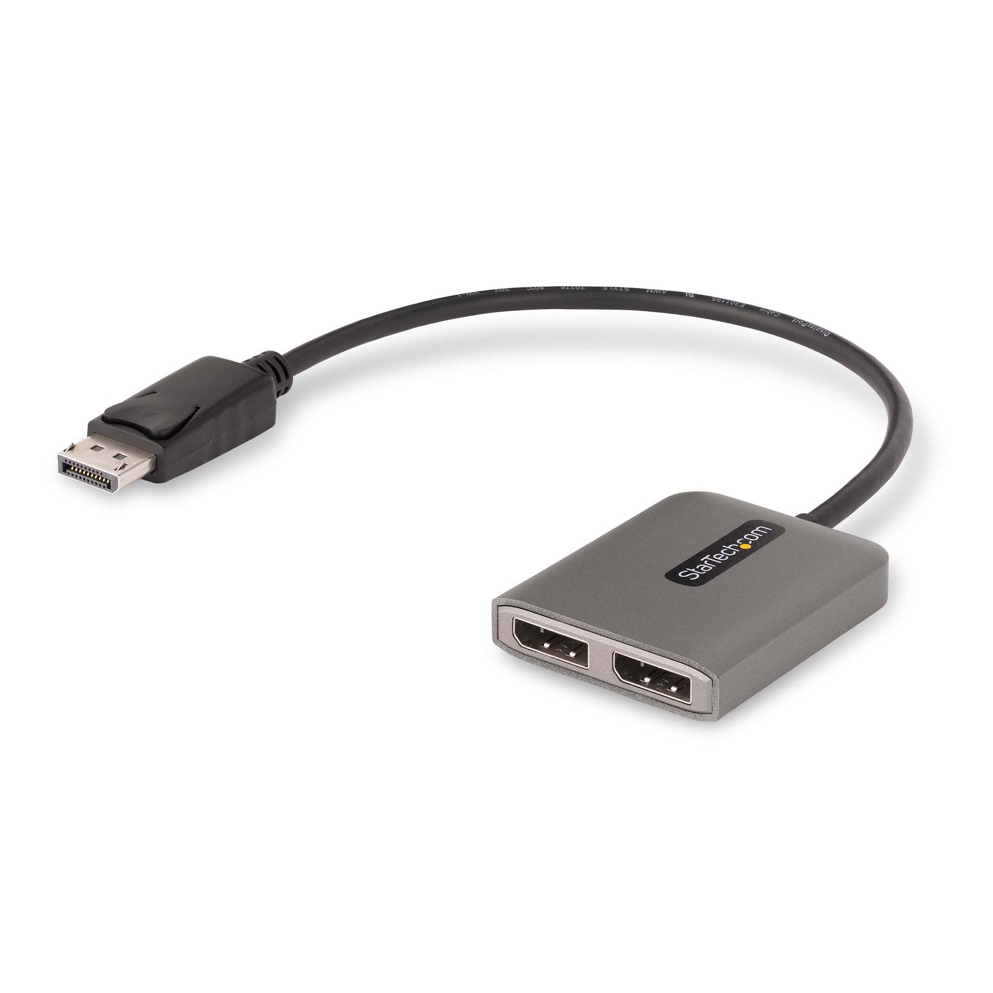 StarTech.com Dual-Monitor DisplayPort 1.4 Splitter, DisplayPort naar 2x DP Multi-Monitor Adapter, Dual 5K 60Hz Computer MST Hub, Extra-Lange Vaste Kabel - Enkel Windows