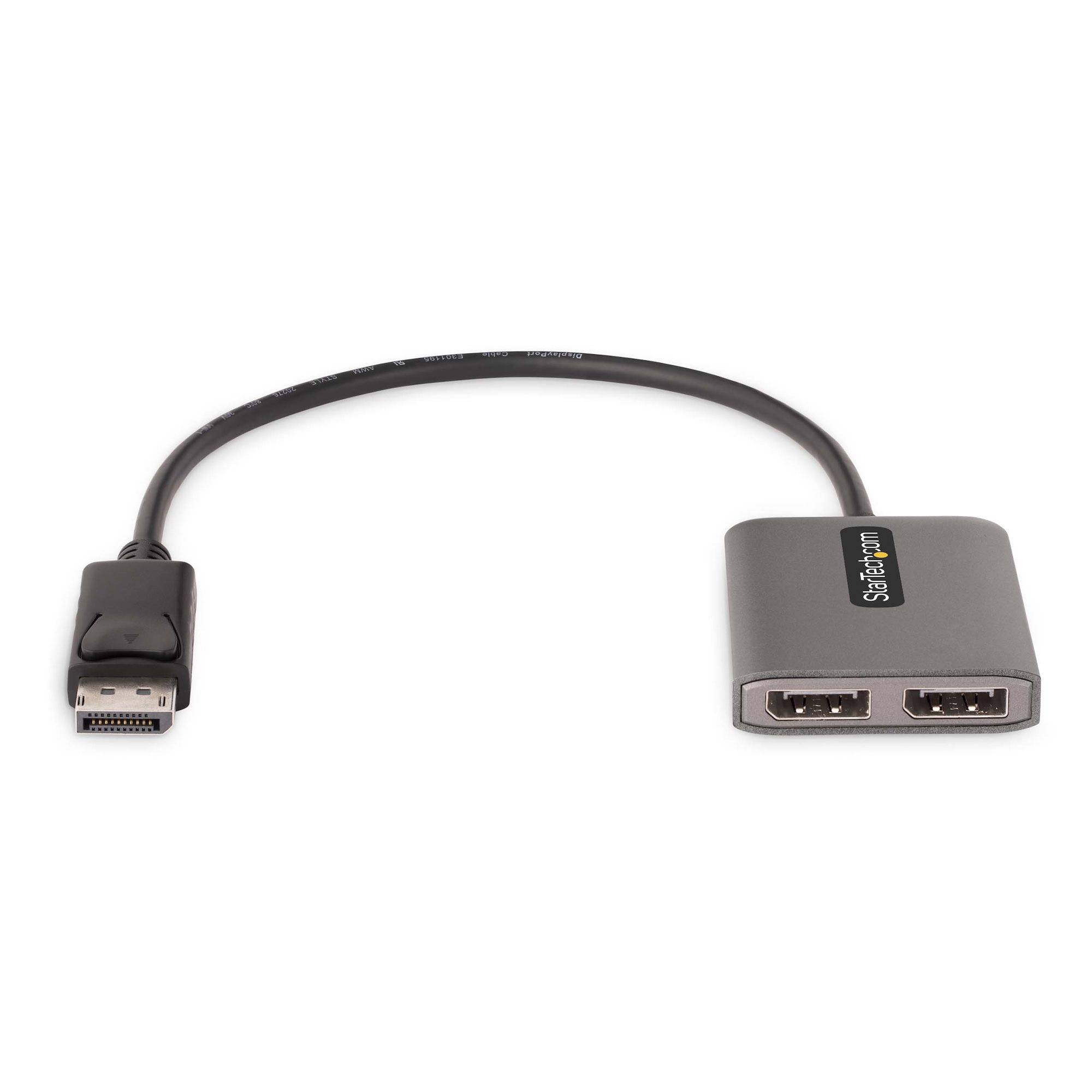 StarTech.com Dual-Monitor DisplayPort 1.4 Splitter, DisplayPort naar 2x DP Multi-Monitor Adapter, Dual 5K 60Hz Computer MST Hub, Extra-Lange Vaste Kabel - Enkel Windows