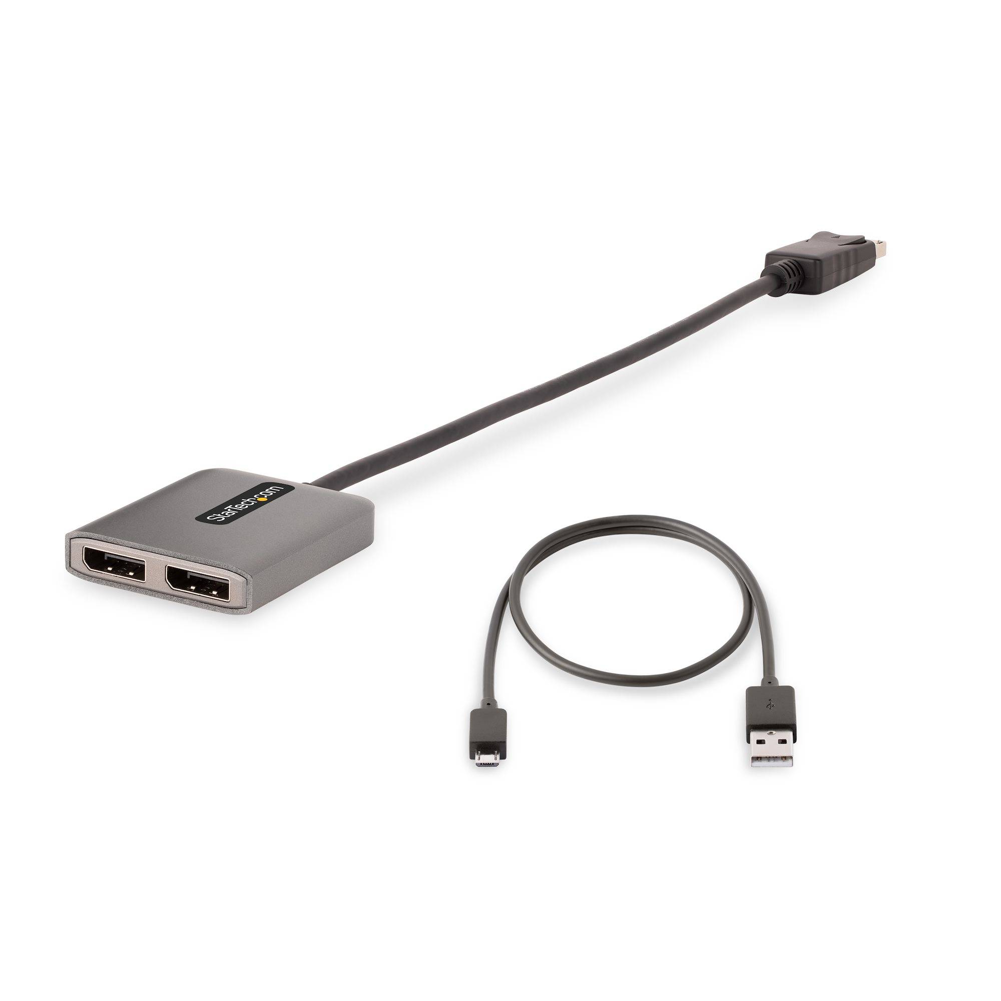 StarTech.com Dual-Monitor DisplayPort 1.4 Splitter, DisplayPort naar 2x DP Multi-Monitor Adapter, Dual 5K 60Hz Computer MST Hub, Extra-Lange Vaste Kabel - Enkel Windows