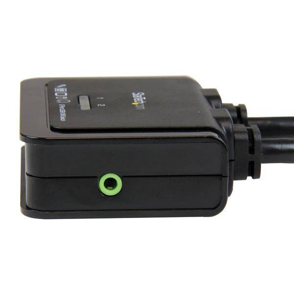 StarTech.com 2-poorts USB HDMI-kabel KVM-switch met audio en remote switch met USB-voeding