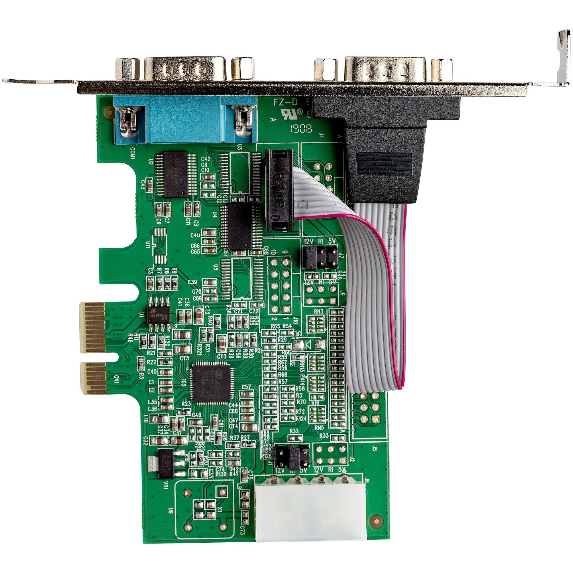 StarTech.com 2-port PCI Express RS232 Serial Adapter Kaart, PCIe RS232 Seriële Host Controller Kaart, PCIe naar Dual Serial DB9 Kaart, 16950 UART, Uitbreidingskaart, Windows & Linux