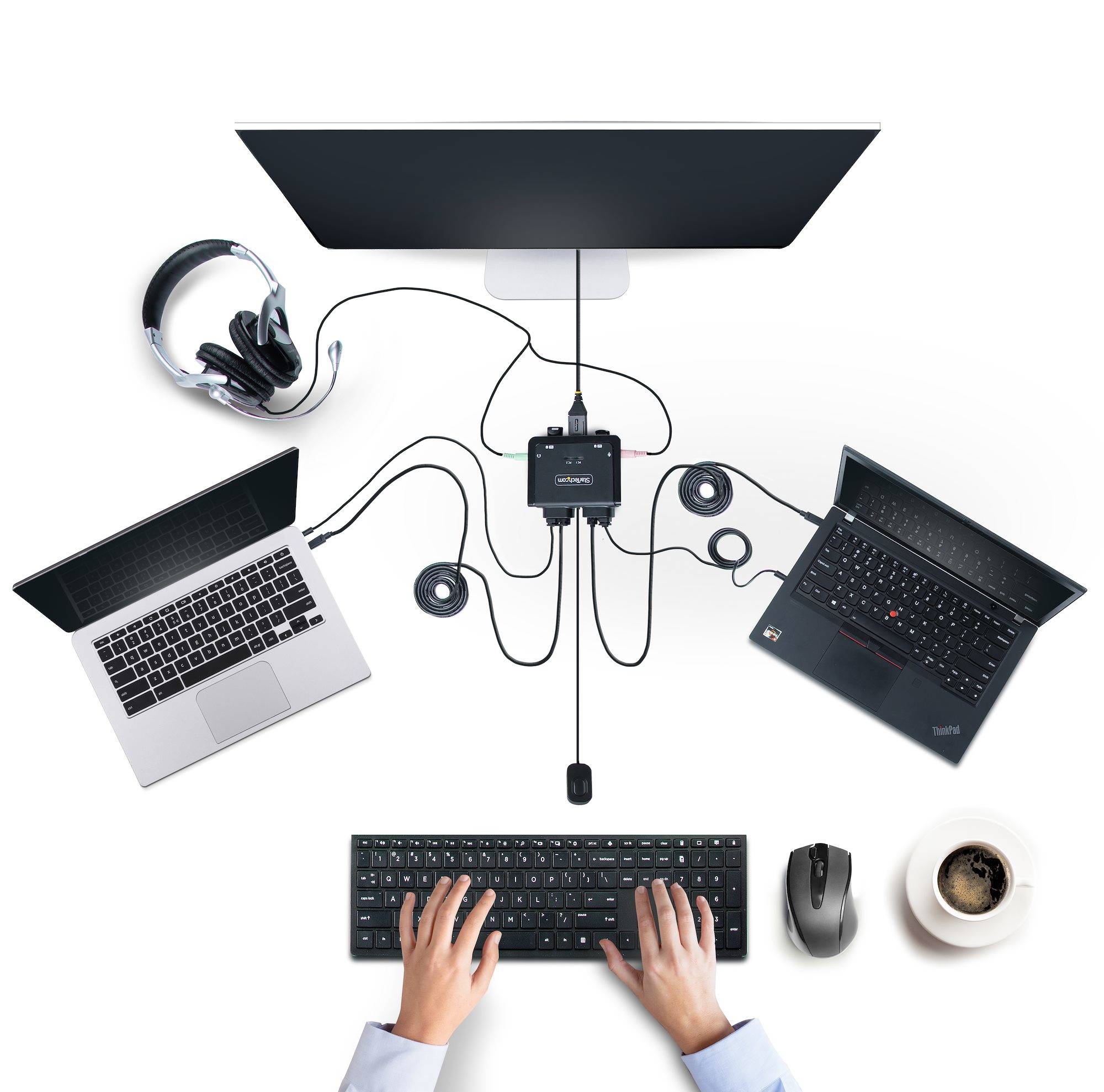 StarTech.com C2-D46-UC2-CBL-KVM KVM-switch Zwart