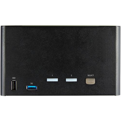 StarTech.com 2 Port Quad Monitor DisplayPort KVM Switch - 4K 60Hz UHD HDR - Desktop 4K DP 1.2 KVM met 2 Port USB 3.0 Hub (5Gbps) & 4x USB 2.0 HID Ports, Audio - Hotkey Switching - TAA