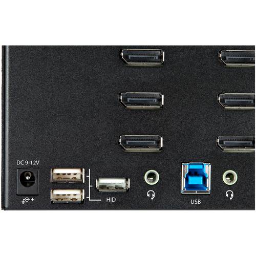StarTech.com 2 Port Quad Monitor DisplayPort KVM Switch - 4K 60Hz UHD HDR - Desktop 4K DP 1.2 KVM met 2 Port USB 3.0 Hub (5Gbps) & 4x USB 2.0 HID Ports, Audio - Hotkey Switching - TAA