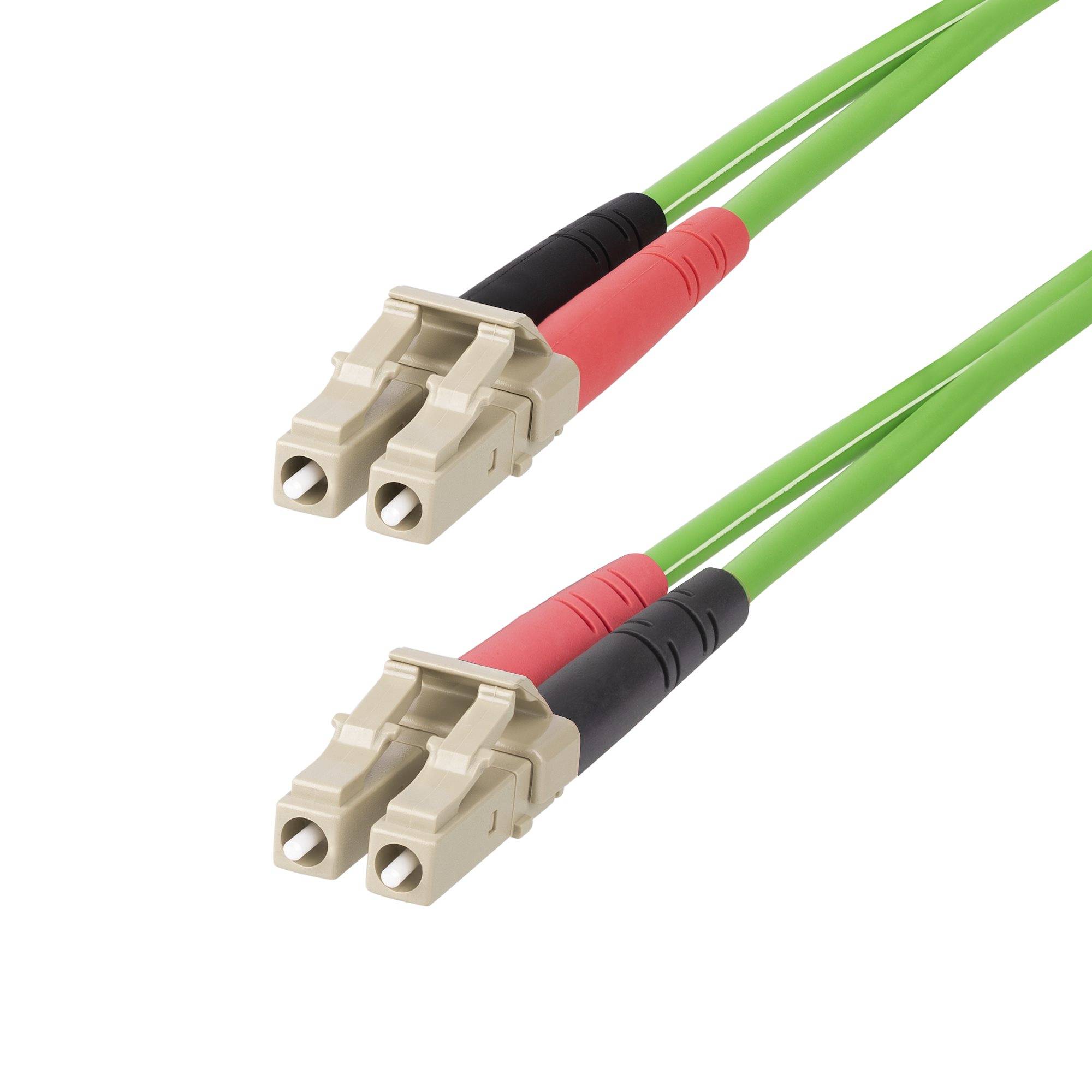 StarTech.com 2m LC naar LC (UPC) OM5 Multimode Glasvezelkabel, 50/125µm Duplex LOMMF/VCSEL Zipcord Fiber, 40G/100G Netwerken, Buigbestendig, Low Insertion Loss, LSZH Fiber Patchkabel