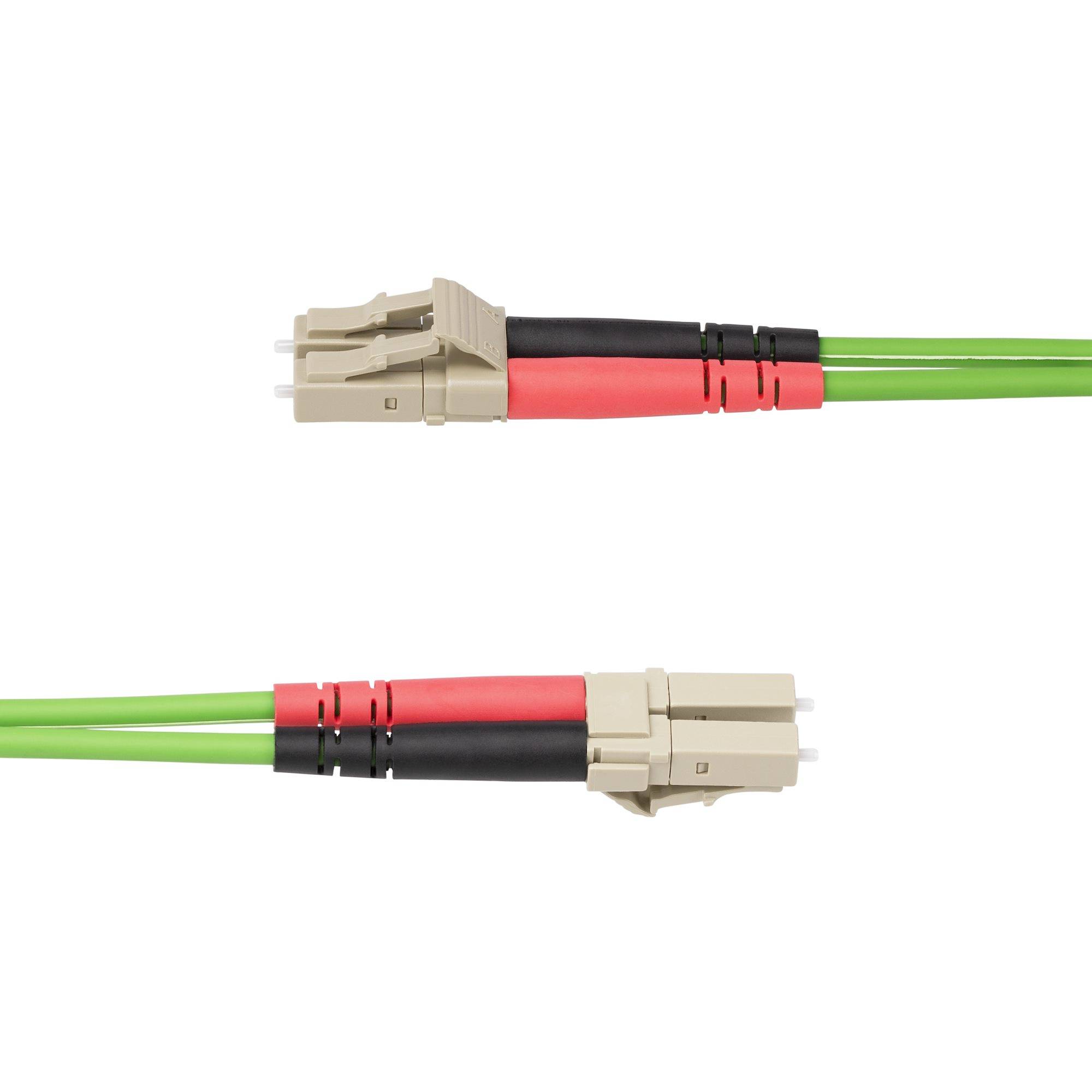 StarTech.com 2m LC naar LC (UPC) OM5 Multimode Glasvezelkabel, 50/125µm Duplex LOMMF/VCSEL Zipcord Fiber, 40G/100G Netwerken, Buigbestendig, Low Insertion Loss, LSZH Fiber Patchkabel