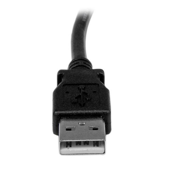 StarTech.com 2 m USB 2.0 A naar linkshoekige B-kabel M/M