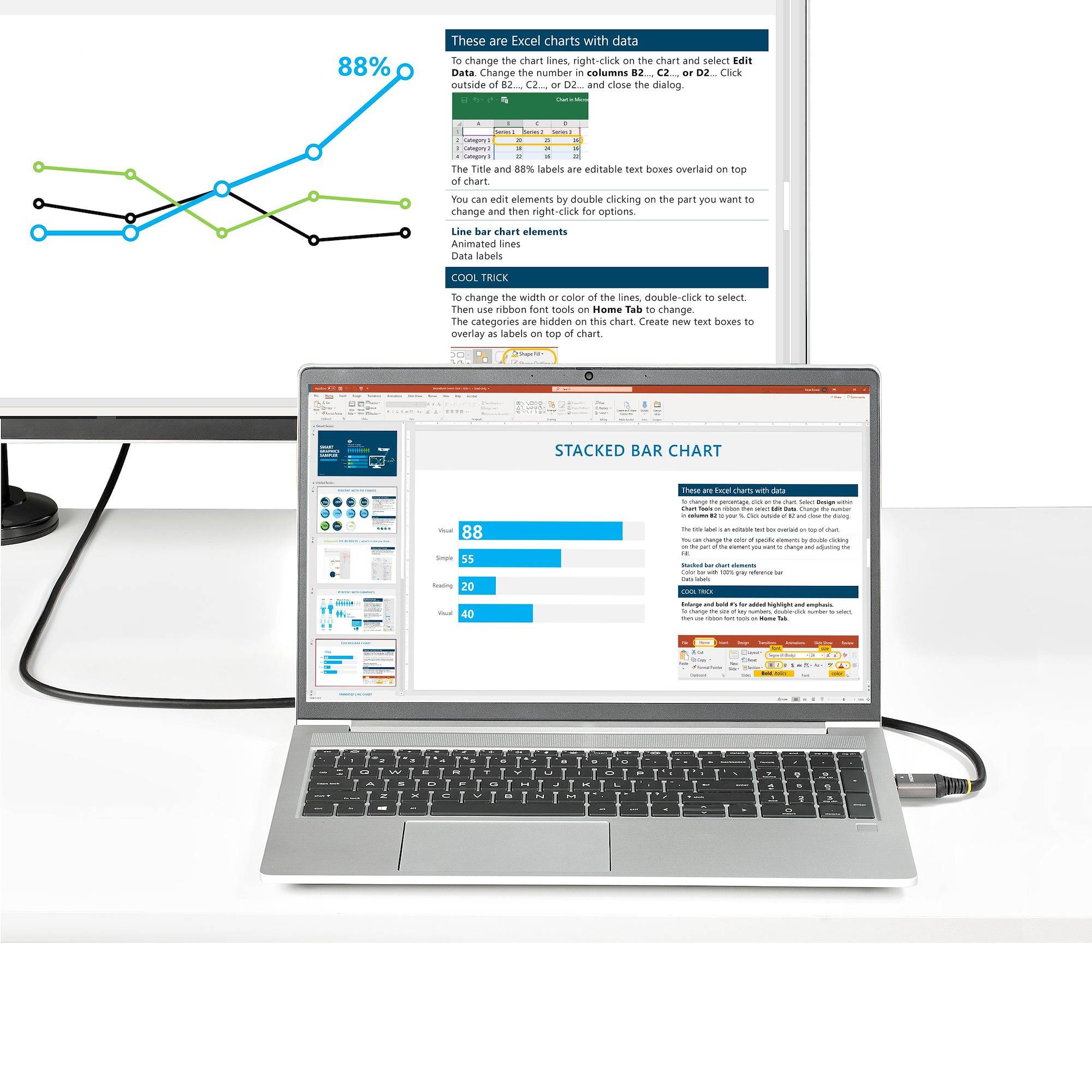 StarTech.com 2m Premium Gecertificeerde HDMI 2.0 Kabel - High Speed Ultra HD 4K 60Hz HDMI Kabel met Ethernet - HDR10, ARC - UHD HDMI Video - Voor UHD Schermen, TVs, Monitors - M/M