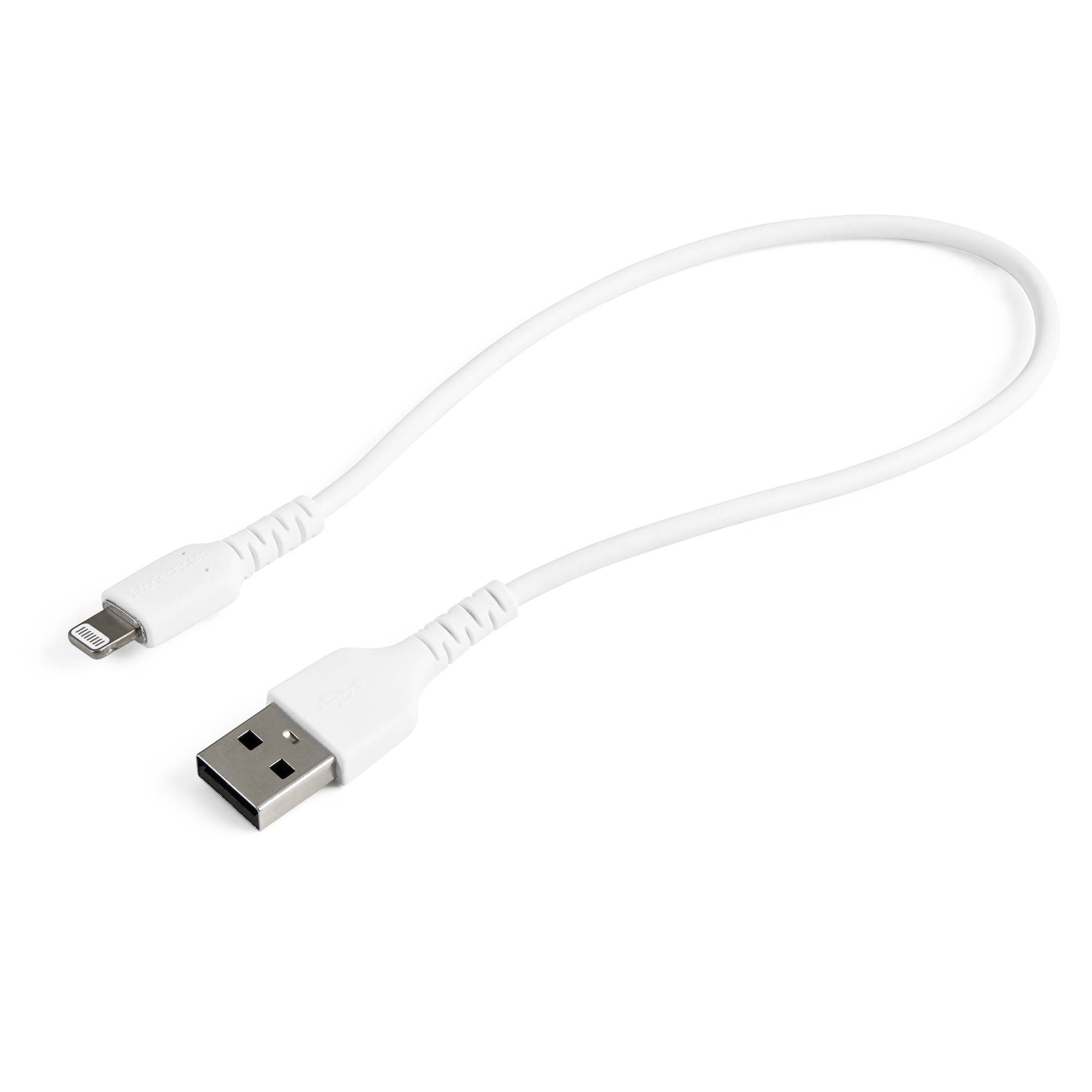 StarTech.com Premium USB-A naar Lightning Kabel 30cm Wit - USB Type A naar Lightning Charge & Sync Oplaadkabel - Verstevigd met Aramide Vezels - Apple MFi Gecertificeerd - iPad Air iPhone 12