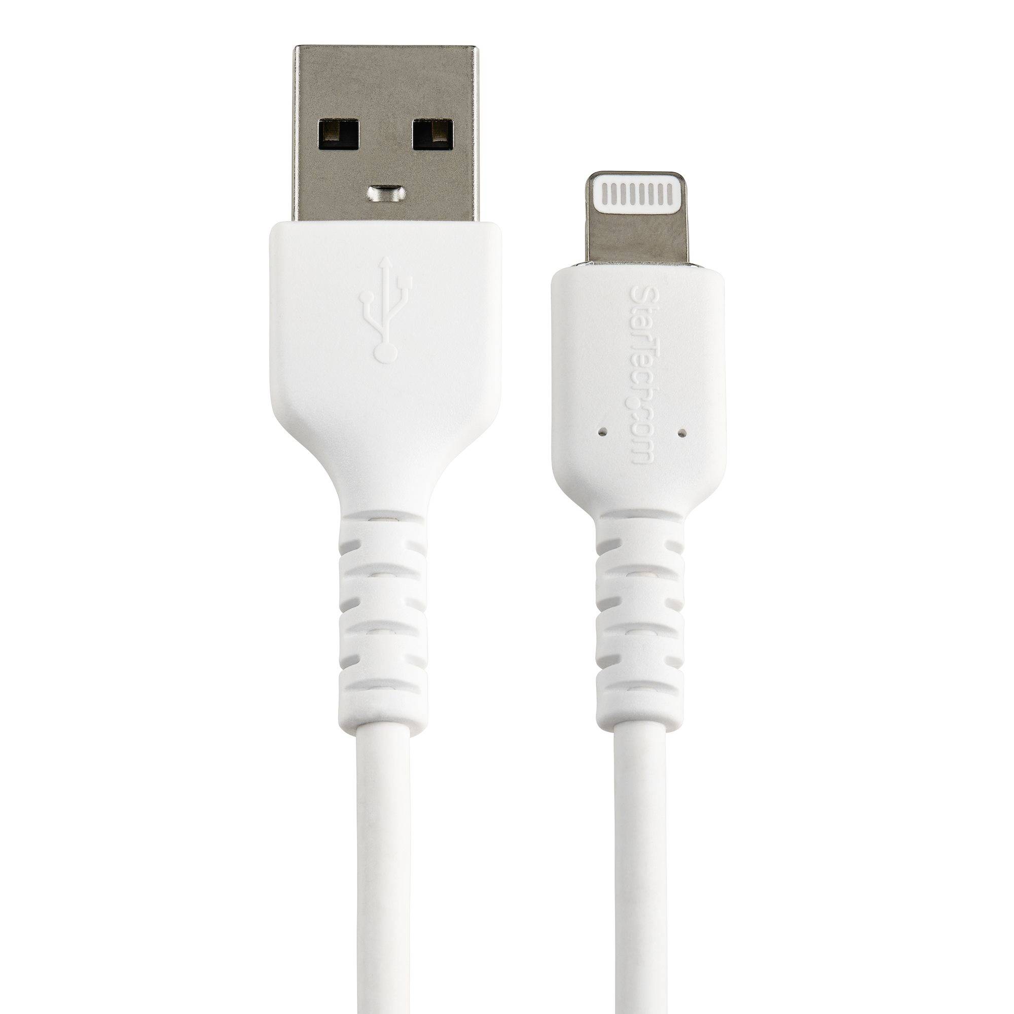 StarTech.com Premium USB-A naar Lightning Kabel 30cm Wit - USB Type A naar Lightning Charge & Sync Oplaadkabel - Verstevigd met Aramide Vezels - Apple MFi Gecertificeerd - iPad Air iPhone 12