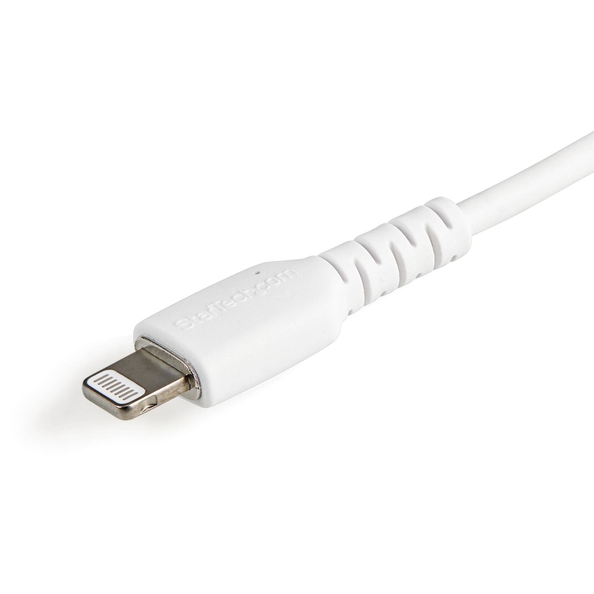 StarTech.com Premium USB-A naar Lightning Kabel 30cm Wit - USB Type A naar Lightning Charge & Sync Oplaadkabel - Verstevigd met Aramide Vezels - Apple MFi Gecertificeerd - iPad Air iPhone 12