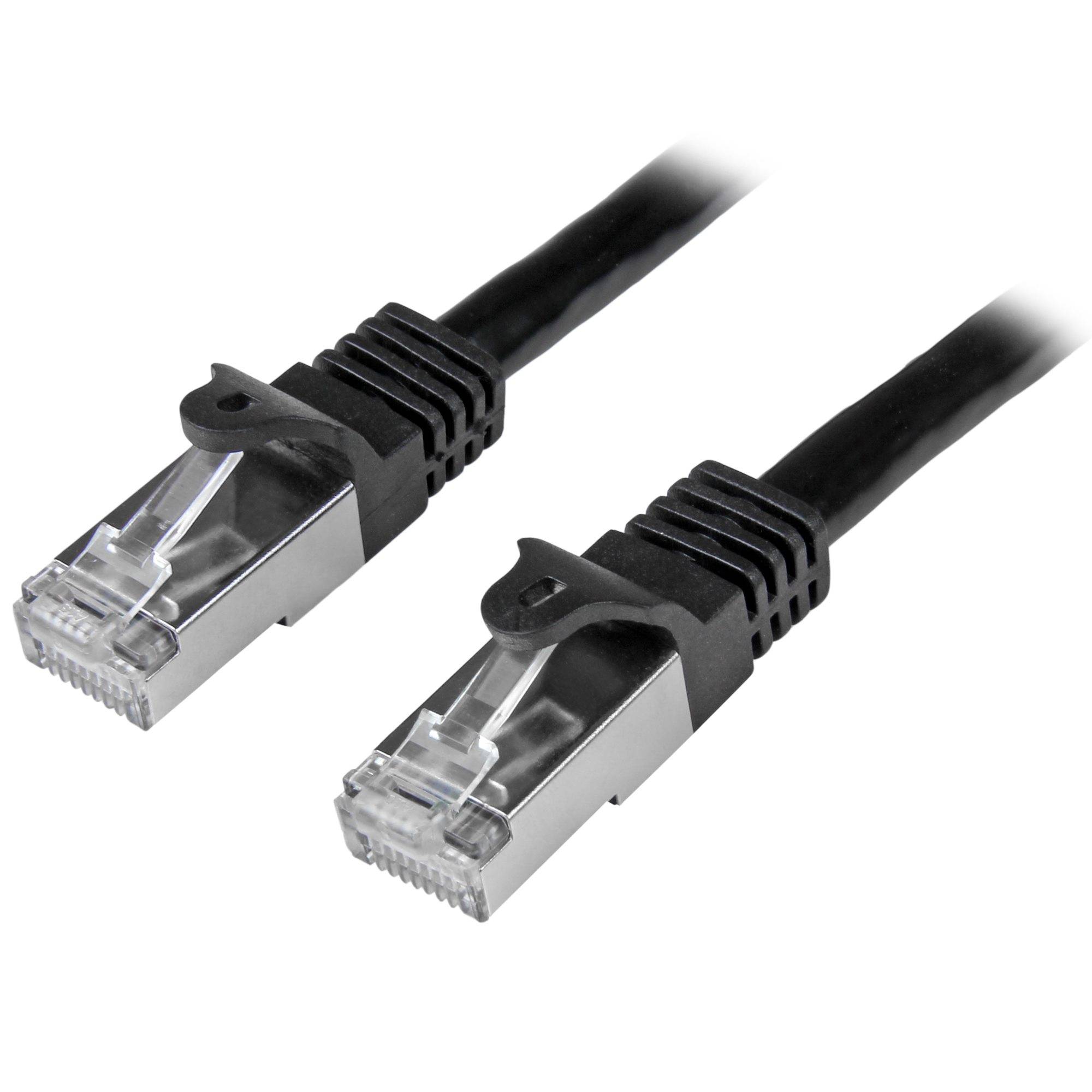 StarTech.com N6SPAT3MBK netwerkkabel Zwart 3 m Cat6 SF/UTP (S-FTP)