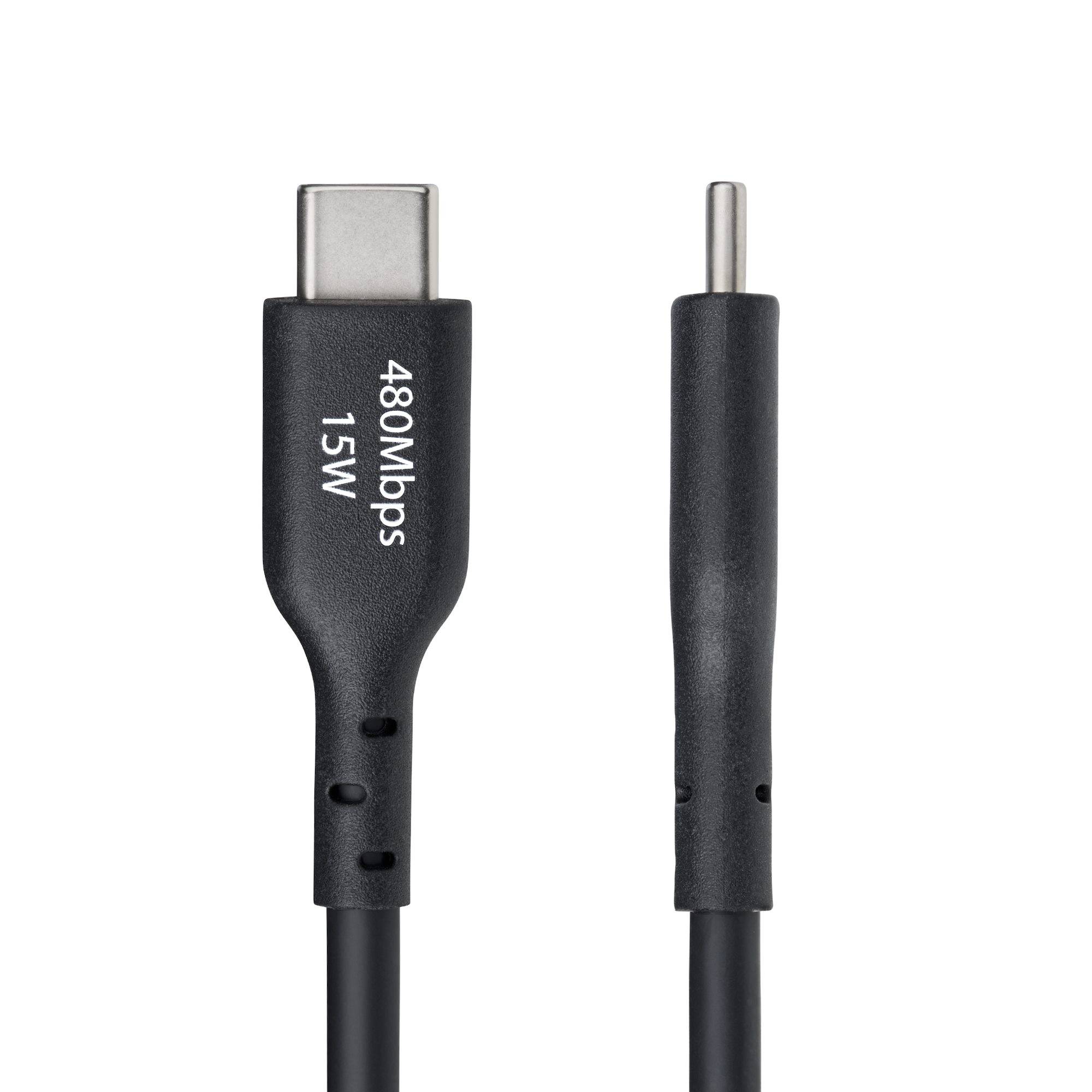 StarTech.com 3m USB-A naar USB-C Laadkabel, USB-A naar USB Type-C Oplaadkabel, Opladen & Synchroniseren, Fast Charge 3A, USB 2.0 Data Transfer Kabel, TPE Mantel, Zwart
