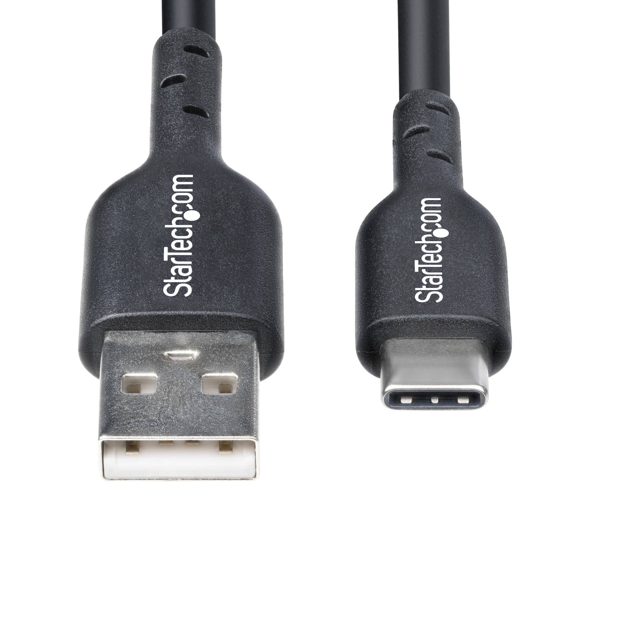 StarTech.com 3m USB-A naar USB-C Laadkabel, USB-A naar USB Type-C Oplaadkabel, Opladen & Synchroniseren, Fast Charge 3A, USB 2.0 Data Transfer Kabel, TPE Mantel, Zwart