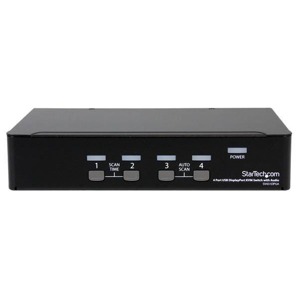 StarTech.com 4-poort USB DisplayPort KVM-switch met Audio