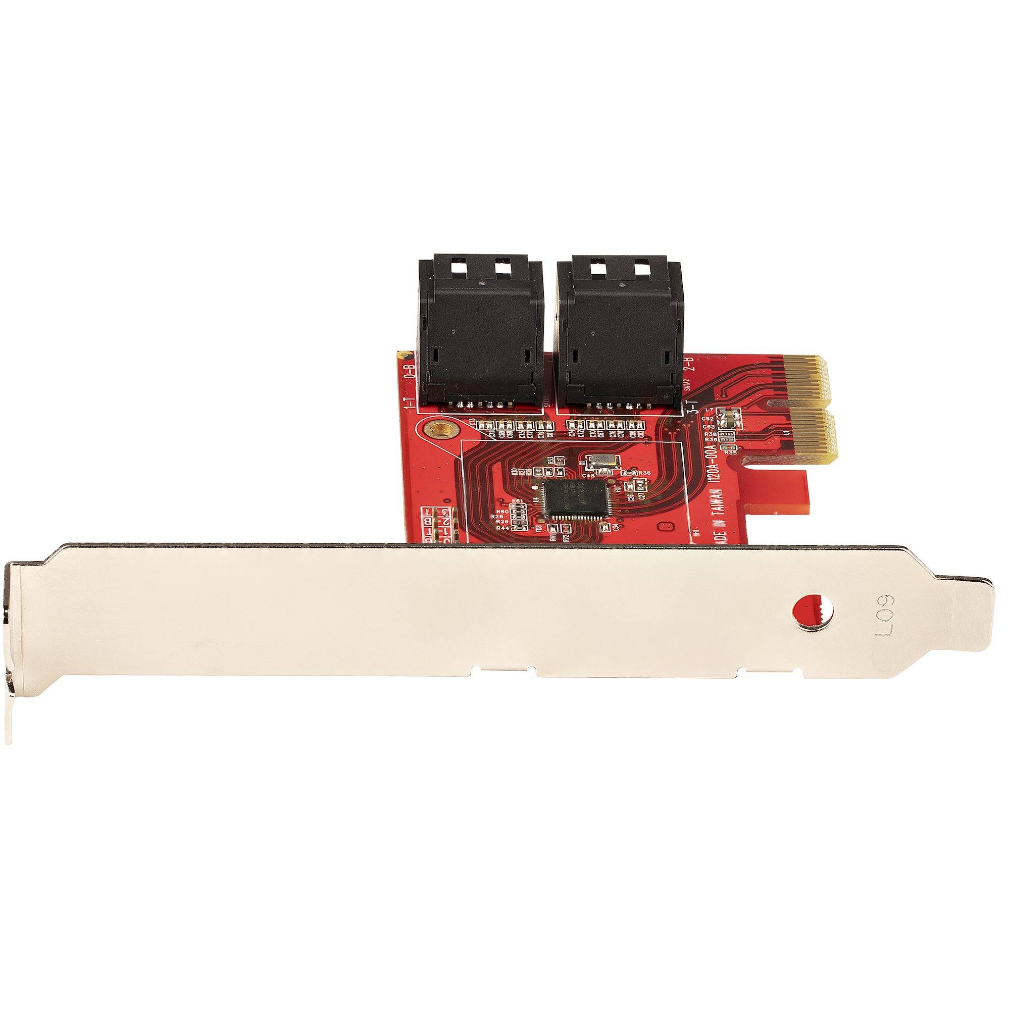 StarTech.com 4 Port SATA PCIe Kaart, PCI Express SATA Uitbreidingskaart, 6Gbps, Low/Full Profile, Stacked SATA Connectors, ASM1164 Non-Raid, PCI Express naar SATA Converter/Adapter