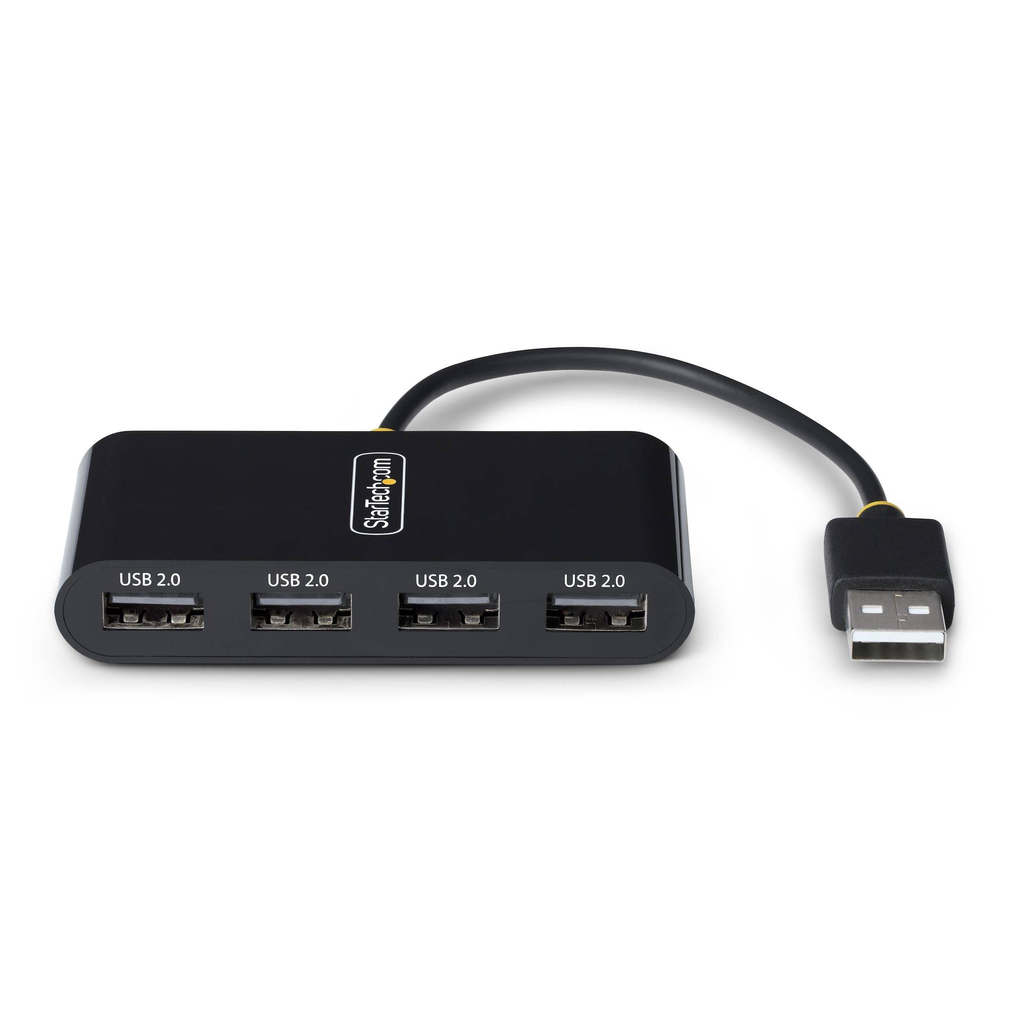 StarTech.com 4-Port USB 2.0 Hub, USB Bus Powered, Compacte Travel USB Hub, USB 2.0 Splitter, Multi-Port Mini USB Hub, 480Mbps, Overspanningsbeveiliging (OCP)