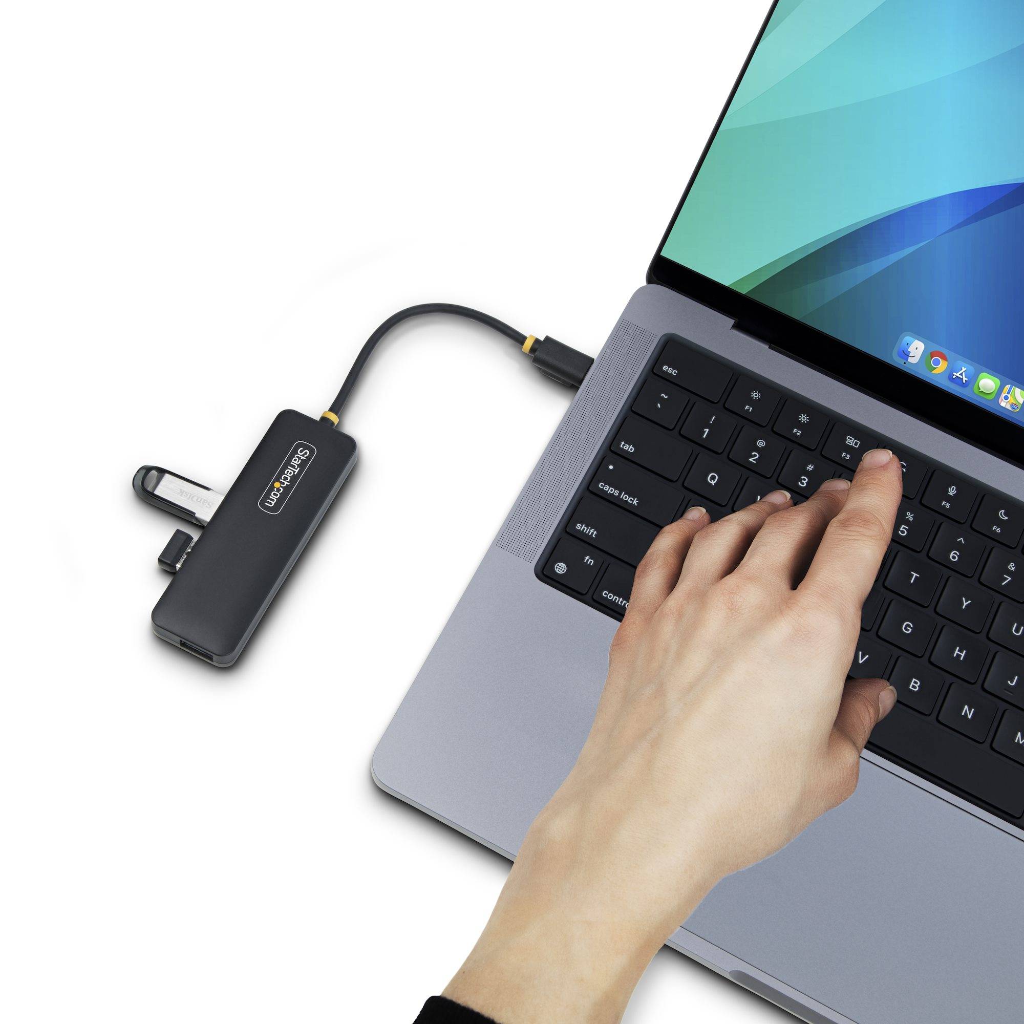 StarTech.com 4-Port USB-C Hub, 5Gbps, USB-C naar 4x USB-A, Bus Powered, Compacte Travel Mini USB Hub, Multi-Port USB 3.0 Splitter, Draagbare USB Hub, Overspanningsbeveiliging (OCP)