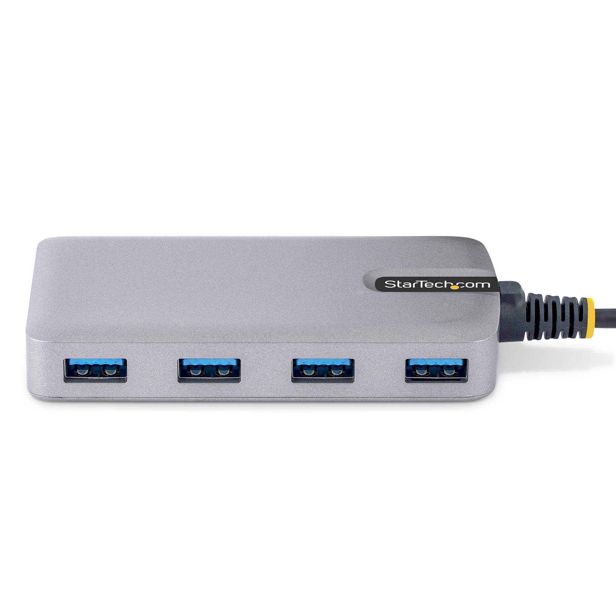 StarTech.com 4-Port USB Hub, USB 3.0 5Gbps, Bus Powered USB-A naar 4x USB-A Hub met Optionele Extra Power Input, Compacte Desktop/Laptop USB Hub, 30cm Kabel, USB 3.0 Expansion Hub
