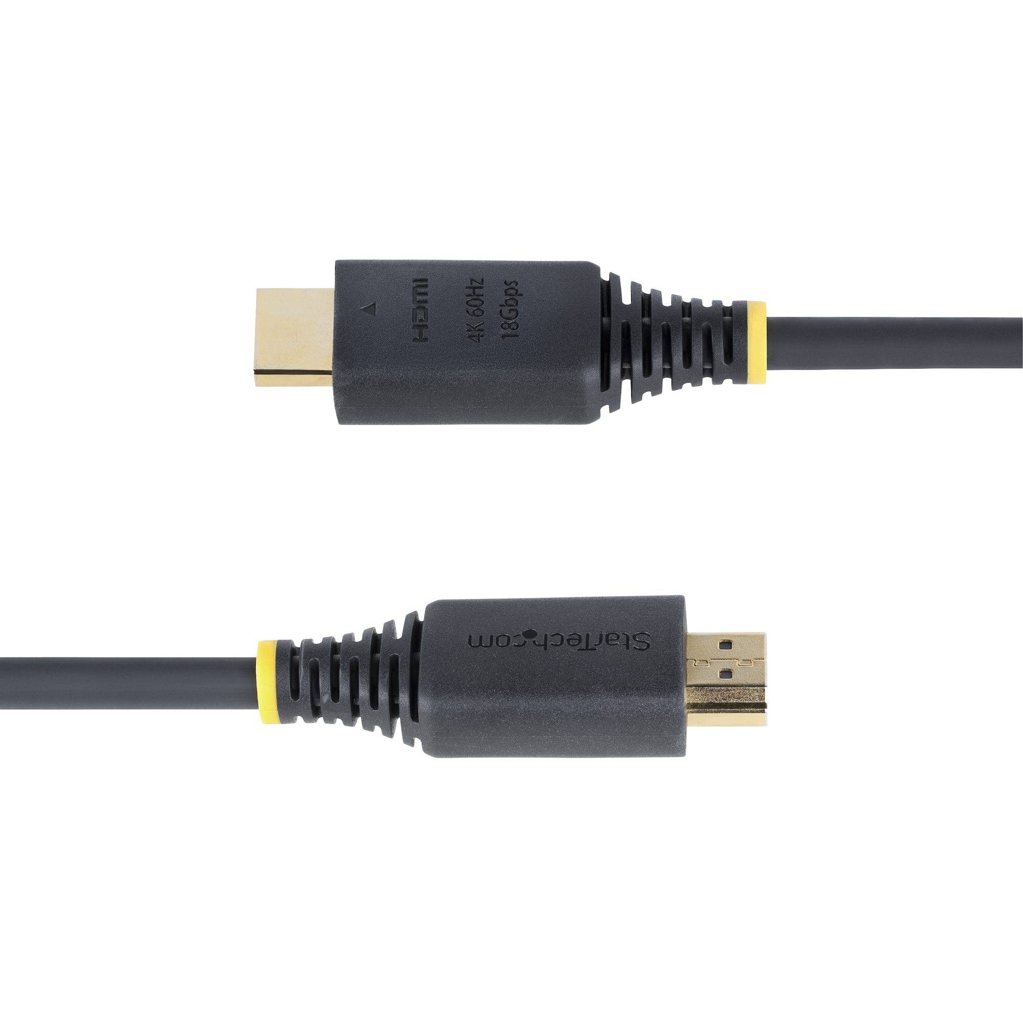 StarTech.com 4m Premium Gecertificeerde High Speed HDMI Kabel, 4K 60Hz/1440p 144Hz, HDR10/HDCP 2.2/ARC, 18Gbps, UHD HDMI 2.0 Kabel voor TV/Monitor/Display, TPE Mantel