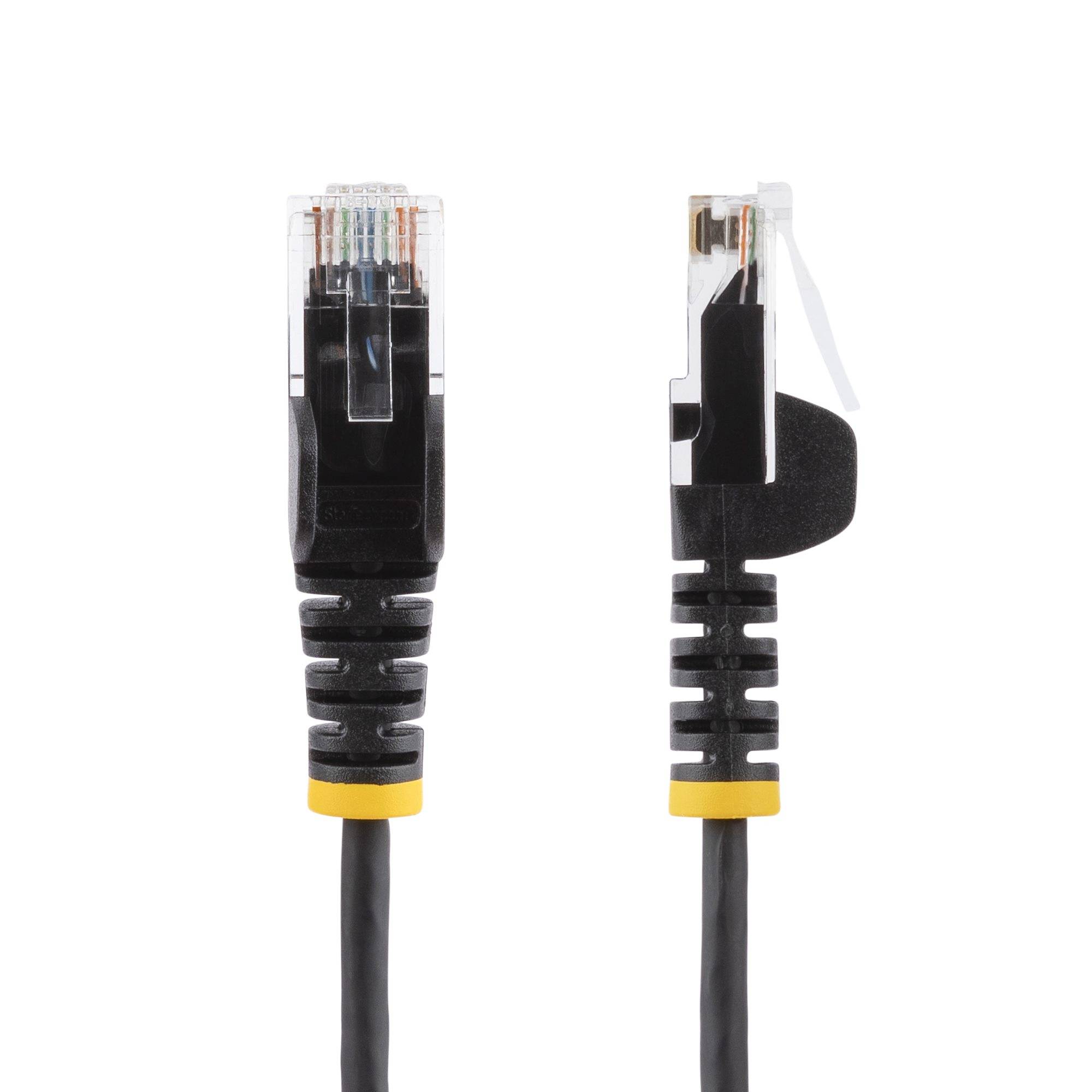 StarTech.com 5m Dunne CAT6 Ethernet Kabel, Zwart, Snagless, 100W PoE, UTP, LSZH, 28AWG Pure Koperdraad, Slim RJ45 Netwerk Patchkabel met Trekontlasting, Fluke Getest
