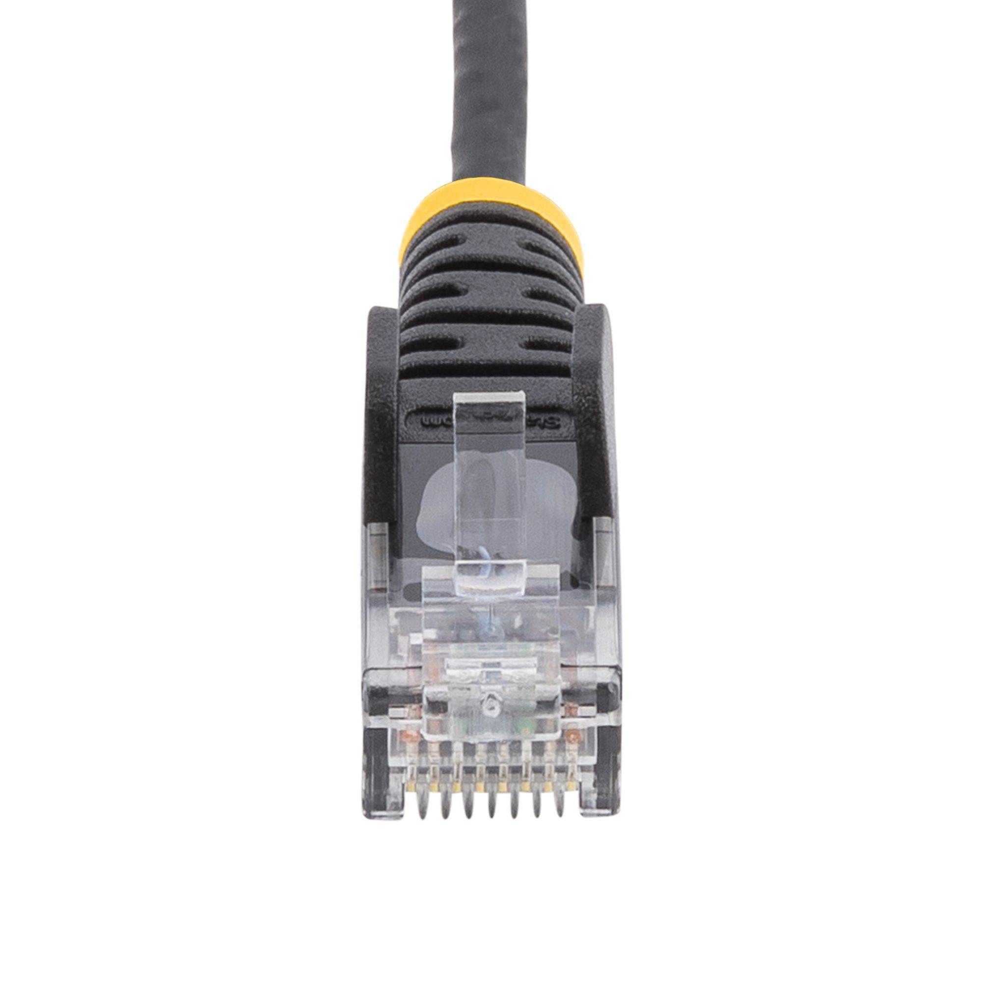 StarTech.com 5m Dunne CAT6 Ethernet Kabel, Zwart, Snagless, 100W PoE, UTP, LSZH, 28AWG Pure Koperdraad, Slim RJ45 Netwerk Patchkabel met Trekontlasting, Fluke Getest