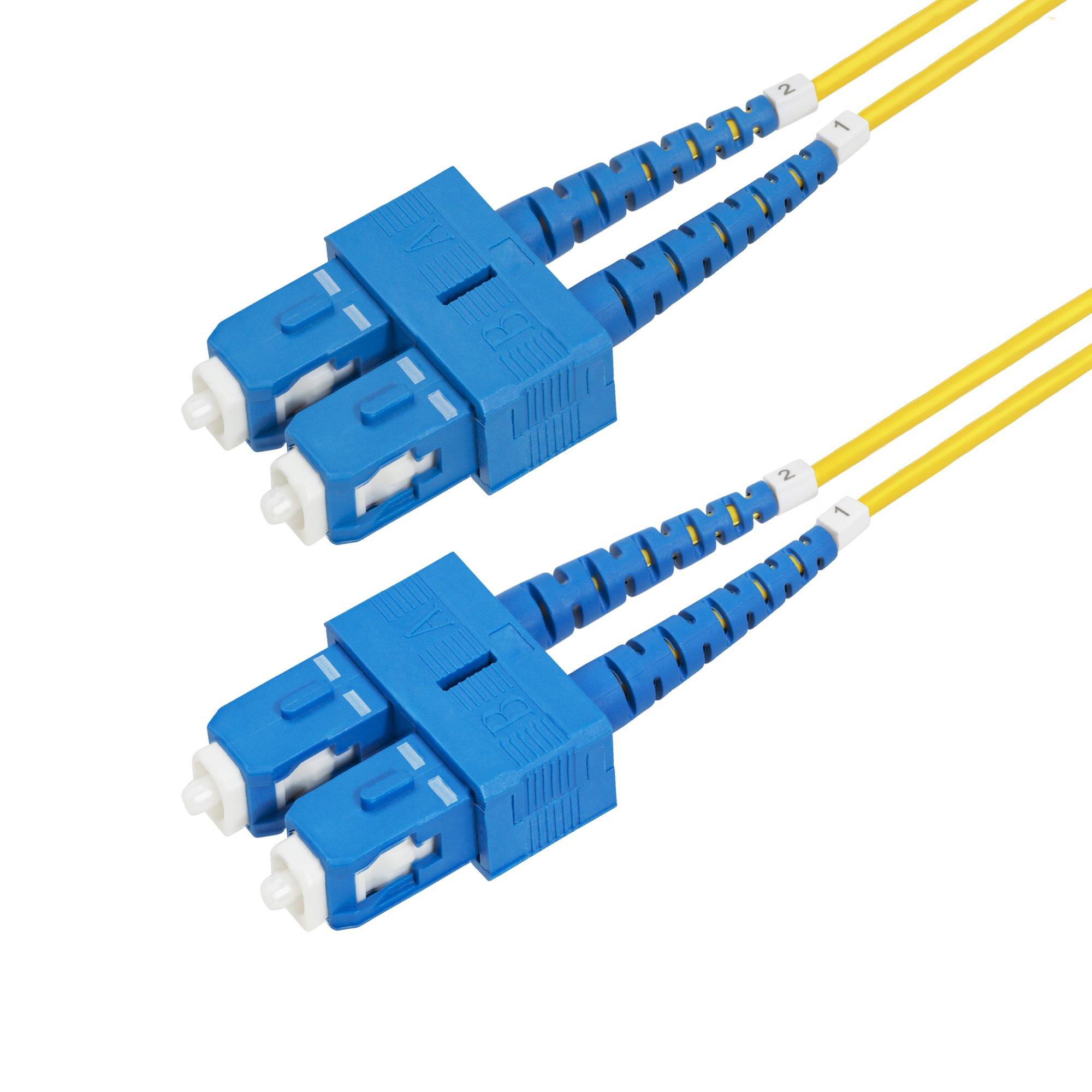 StarTech.com 5m SC naar SC (UPC) OS2 Single Mode Duplex Glasvezel Kabel, 9/125µm, Laser Optimized, 40G/100G, Flexibel Buigen, Low Insertion Loss, LSZH Fiber Patchkabel
