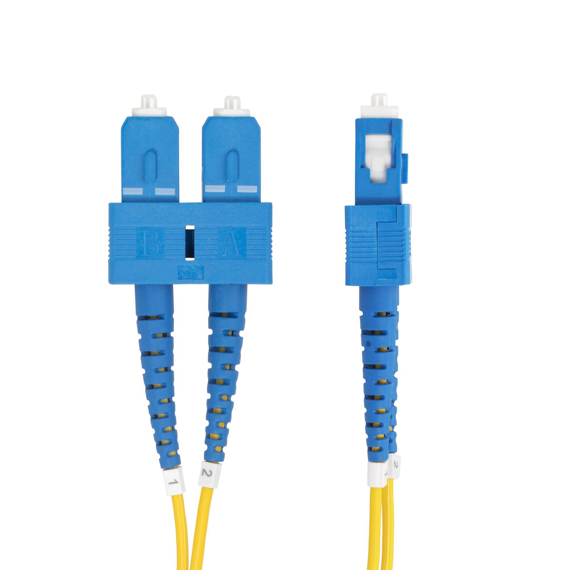 StarTech.com 5m SC naar SC (UPC) OS2 Single Mode Duplex Glasvezel Kabel, 9/125µm, Laser Optimized, 40G/100G, Flexibel Buigen, Low Insertion Loss, LSZH Fiber Patchkabel