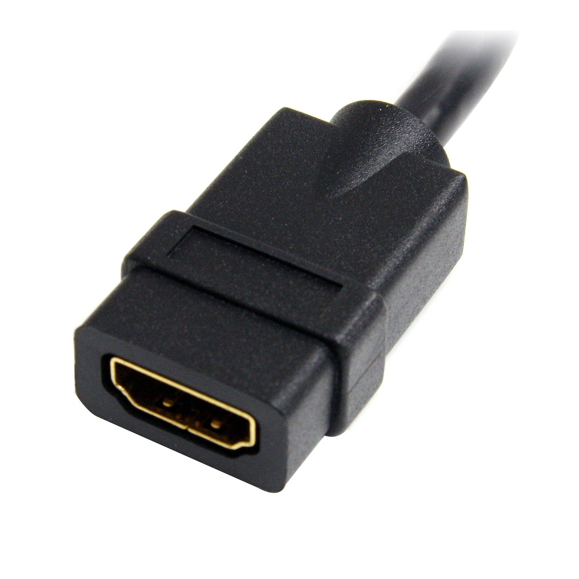 StarTech.com 15cm HDMI Extender Kabel, Short HDMI Kabel Male naar Female, 4K HDMI Uitbreidingskabel, 4K 30Hz UHD HDMI Port Saver M/F, High Speed HDMI 1.4, 28AWG - HDMI Dongle Extension