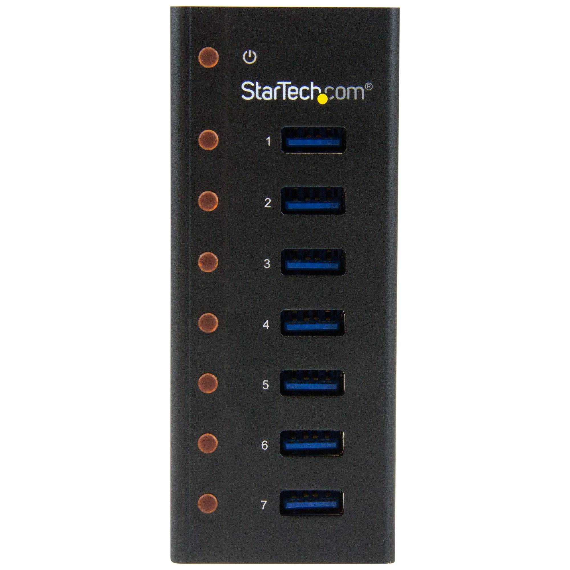 StarTech.com 7-poorts USB 3.0 hub - 5Gbps - op een desktop of op de wand monteerbare metalen behuizing