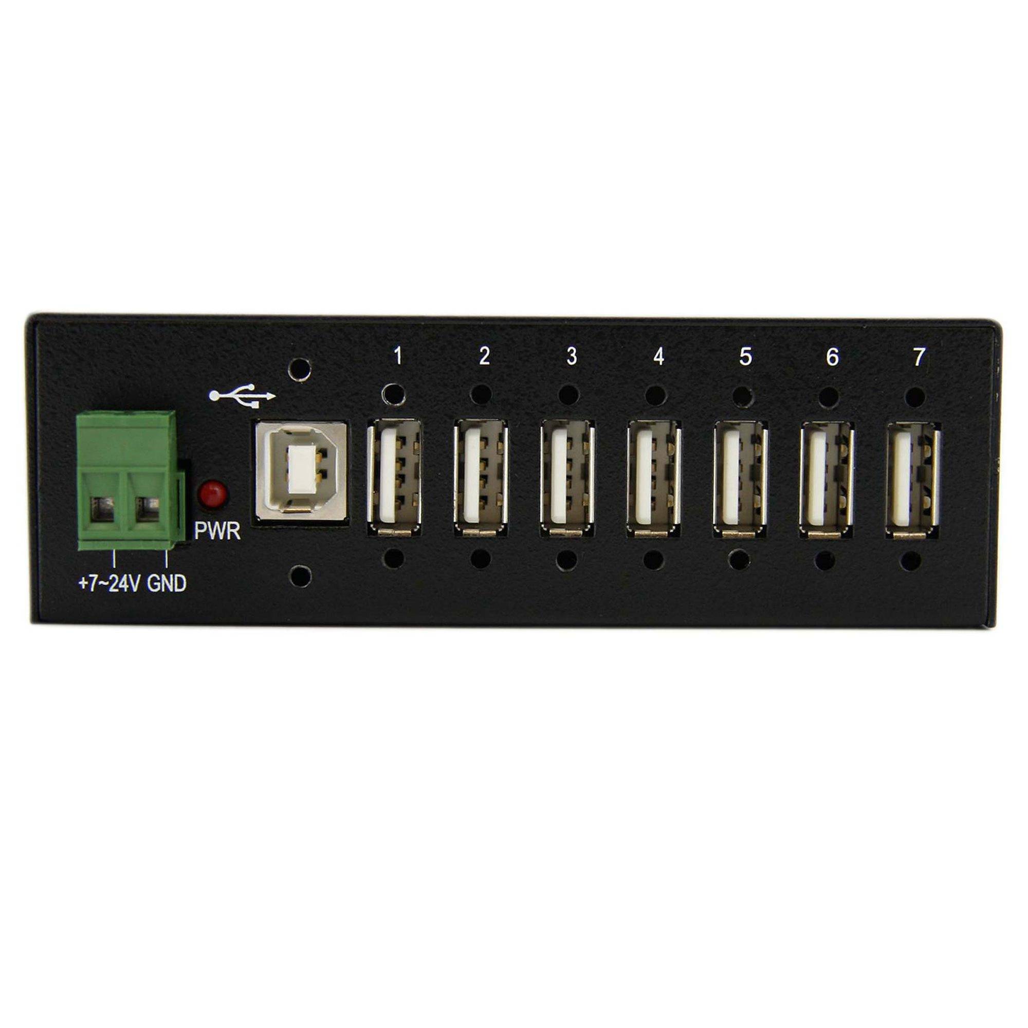 StarTech.com Monteerbare robuuste industriële 7-poort USB-hub