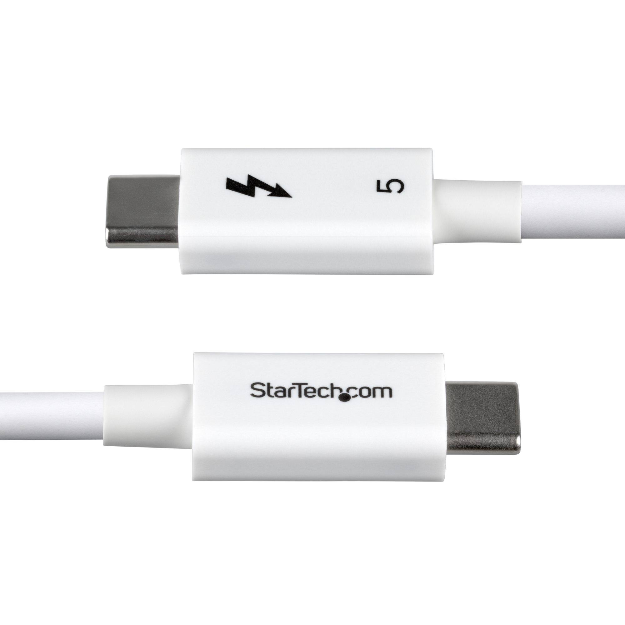 StarTech.com 80cm Thunderbolt 5 Kabel, 80Gbps/Tot 120Gbps, 240W PD, 8K 60Hz, Gecertificeerde Thunderbolt Kabel, Compatibel met Thunderbolt 4/USB4/USB-C, Wit
