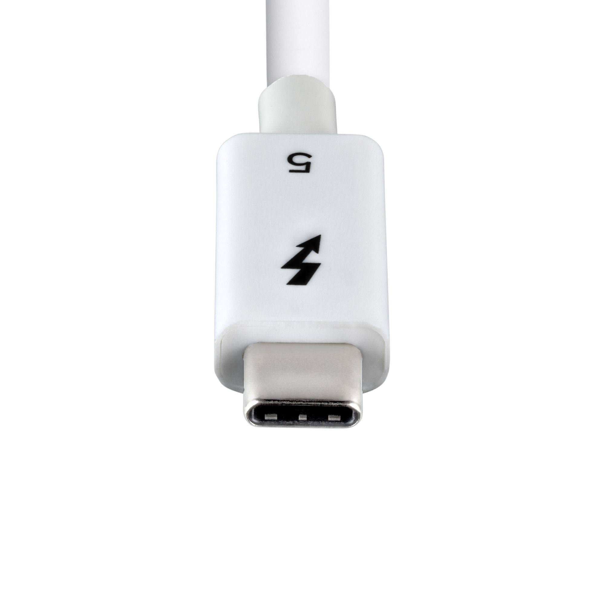 StarTech.com 80cm Thunderbolt 5 Kabel, 80Gbps/Tot 120Gbps, 240W PD, 8K 60Hz, Gecertificeerde Thunderbolt Kabel, Compatibel met Thunderbolt 4/USB4/USB-C, Wit
