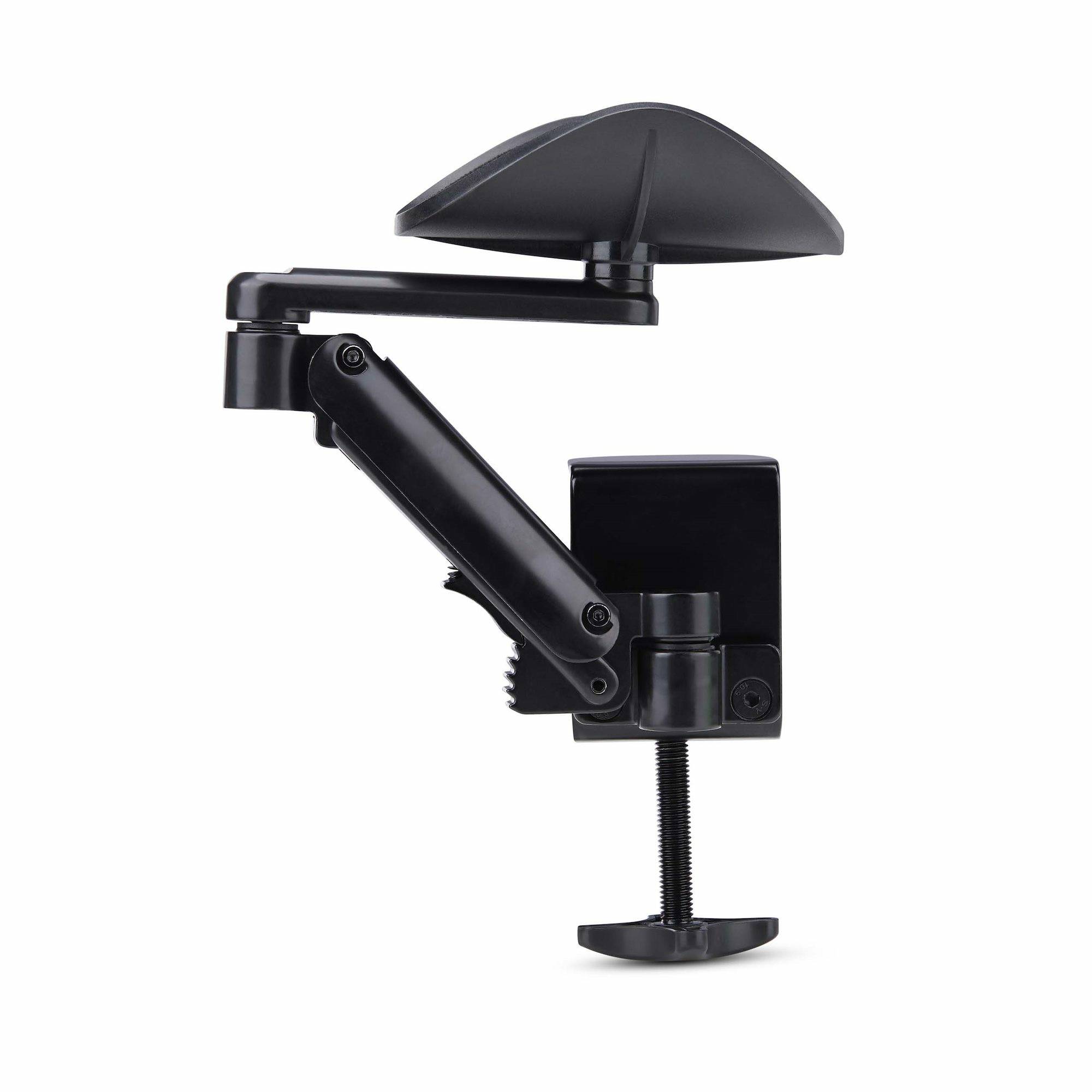 StarTech.com Verstelbare Armsteun voor Bureau, Ergonomische Arm/Elleboogsteun, 360-graden Rotatie, Kleminstallatie zonder Boren, Zwart